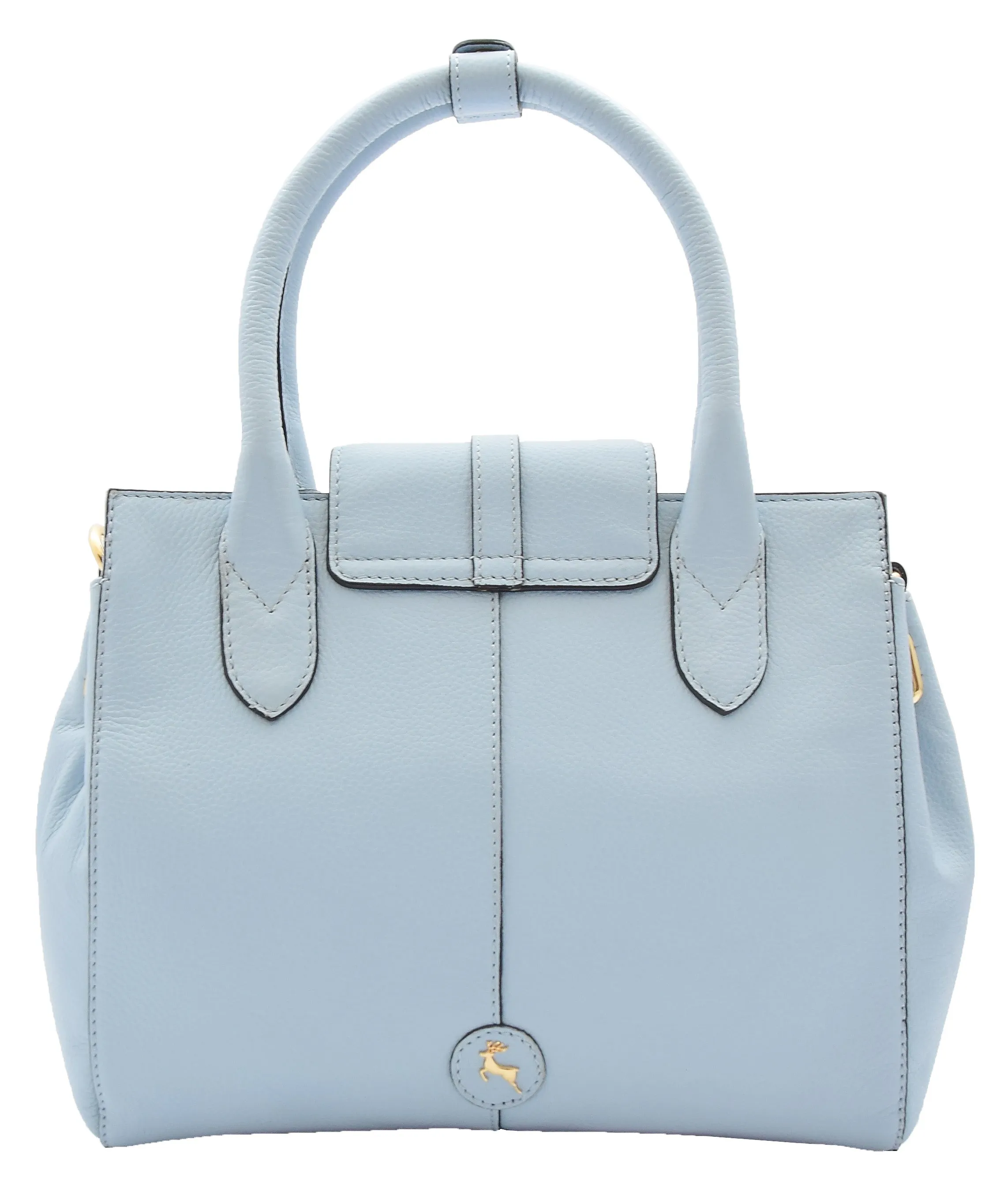 DR305 Women's Genuine Leather Shoulder Hobo Handbag Dress Bag Sky Blue