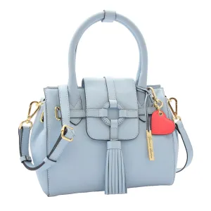 DR305 Women's Genuine Leather Shoulder Hobo Handbag Dress Bag Sky Blue