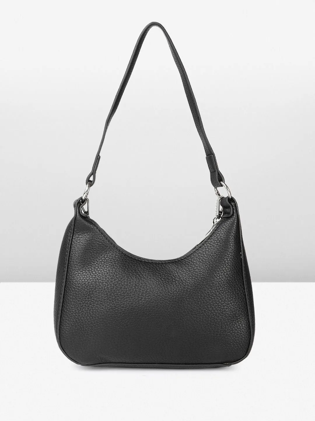 DressBerry Textured Structured Hobo Bag with Detachable Chains