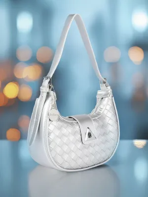 DressBerry Textured Structured Hobo Bag