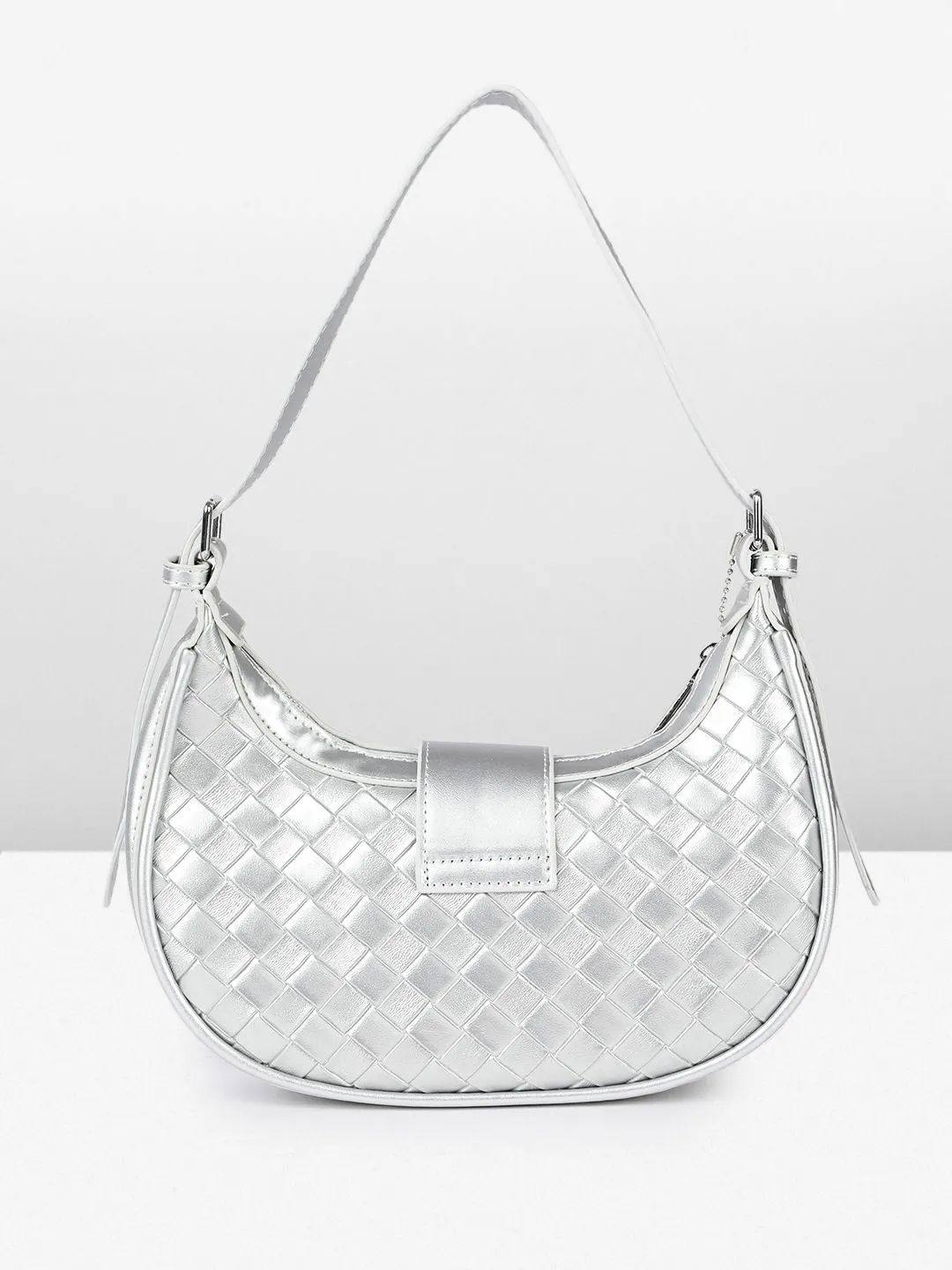 DressBerry Textured Structured Hobo Bag