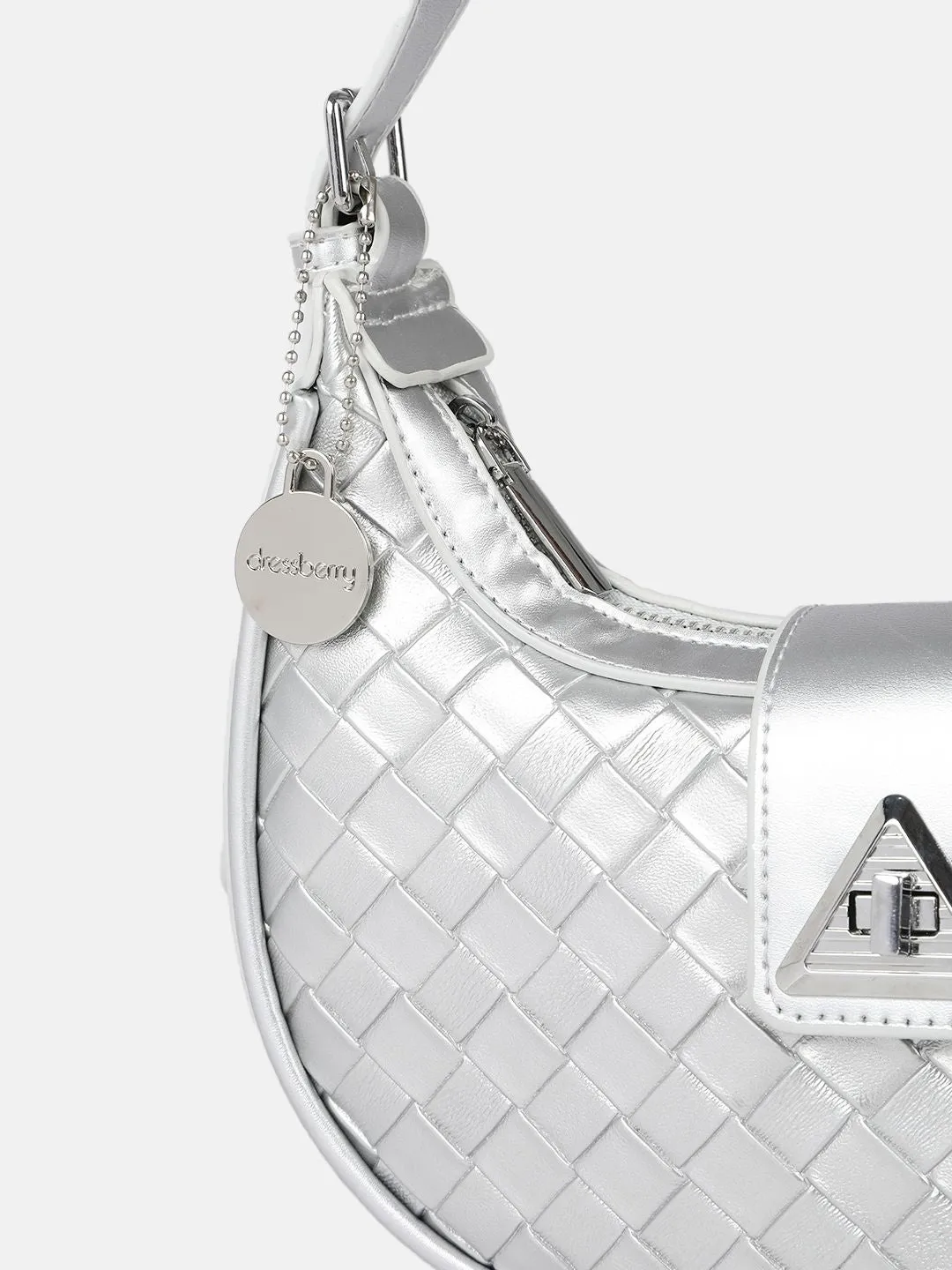DressBerry Textured Structured Hobo Bag