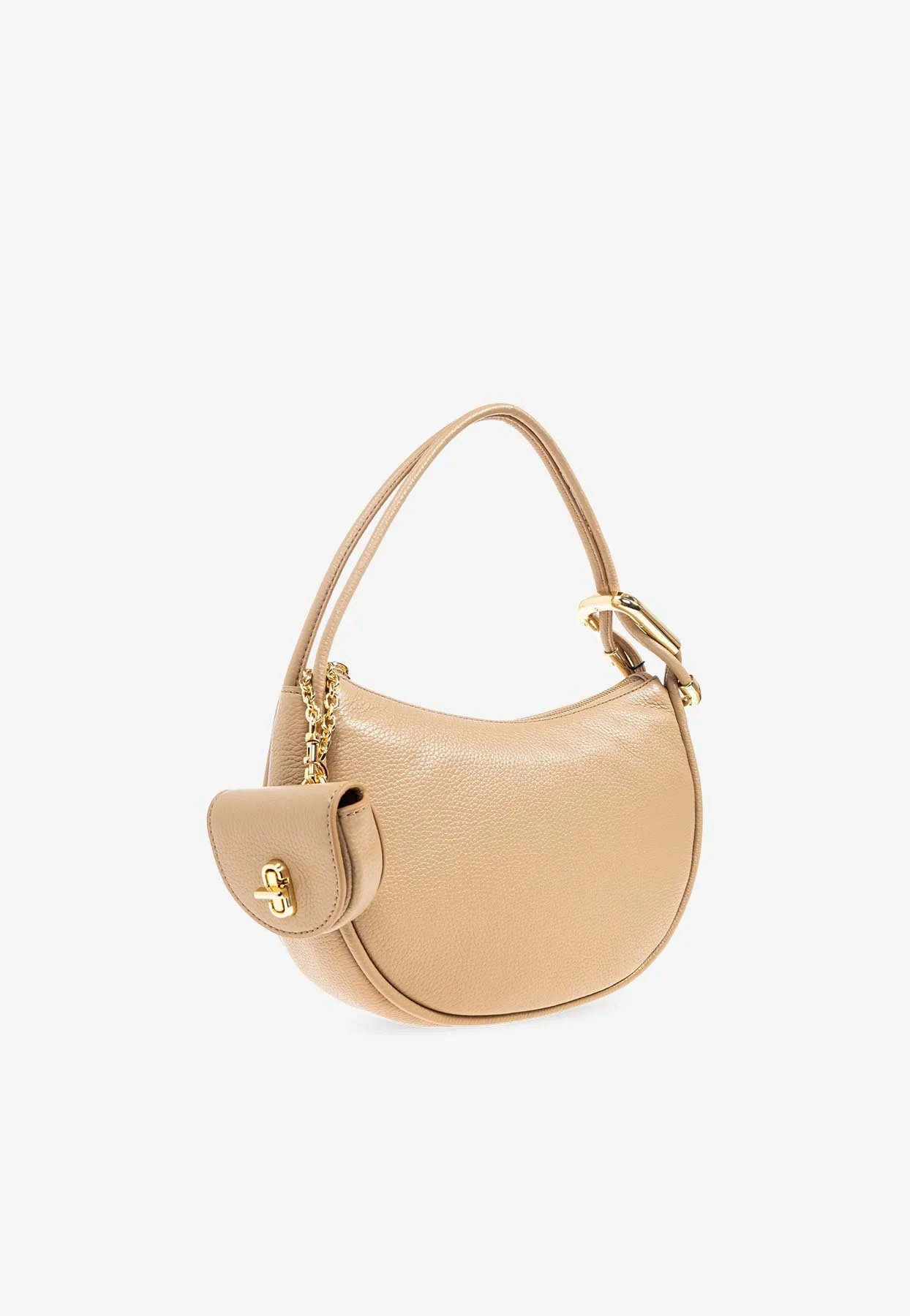 Dual Pebbled Leather Hobo Bag