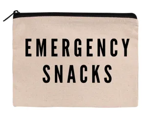 Emergency Snacks Zippered Canvas Pouch