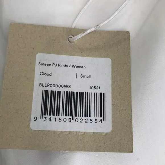 Ettitude Short Sleeve Pajama Top in Fog &amp; A pair Of Pajama Pants White S New