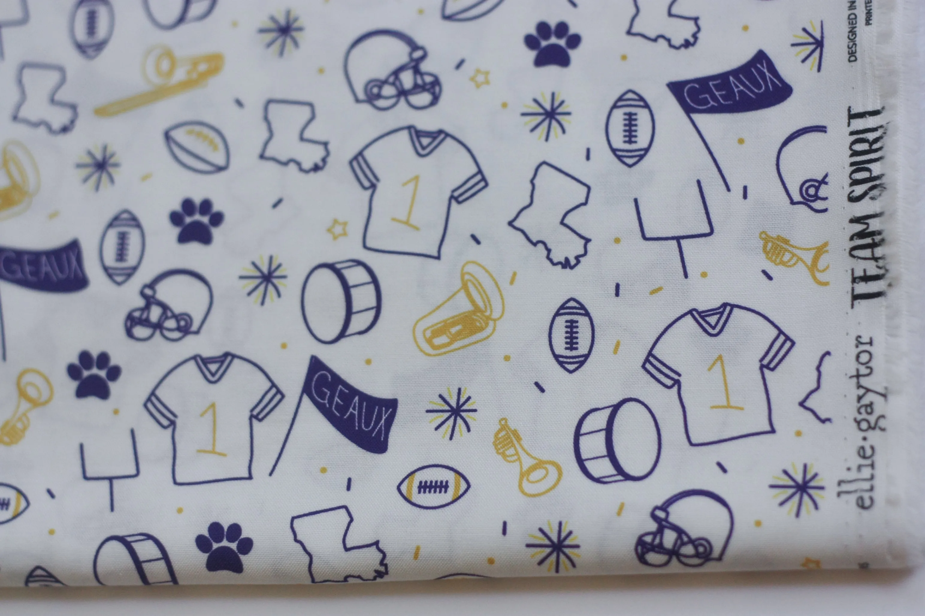 Fabric: Team Spirit in White