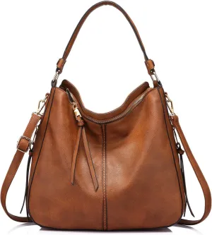 Faux Leather Handbags for Women, Large Designer Hobo bag Bucket