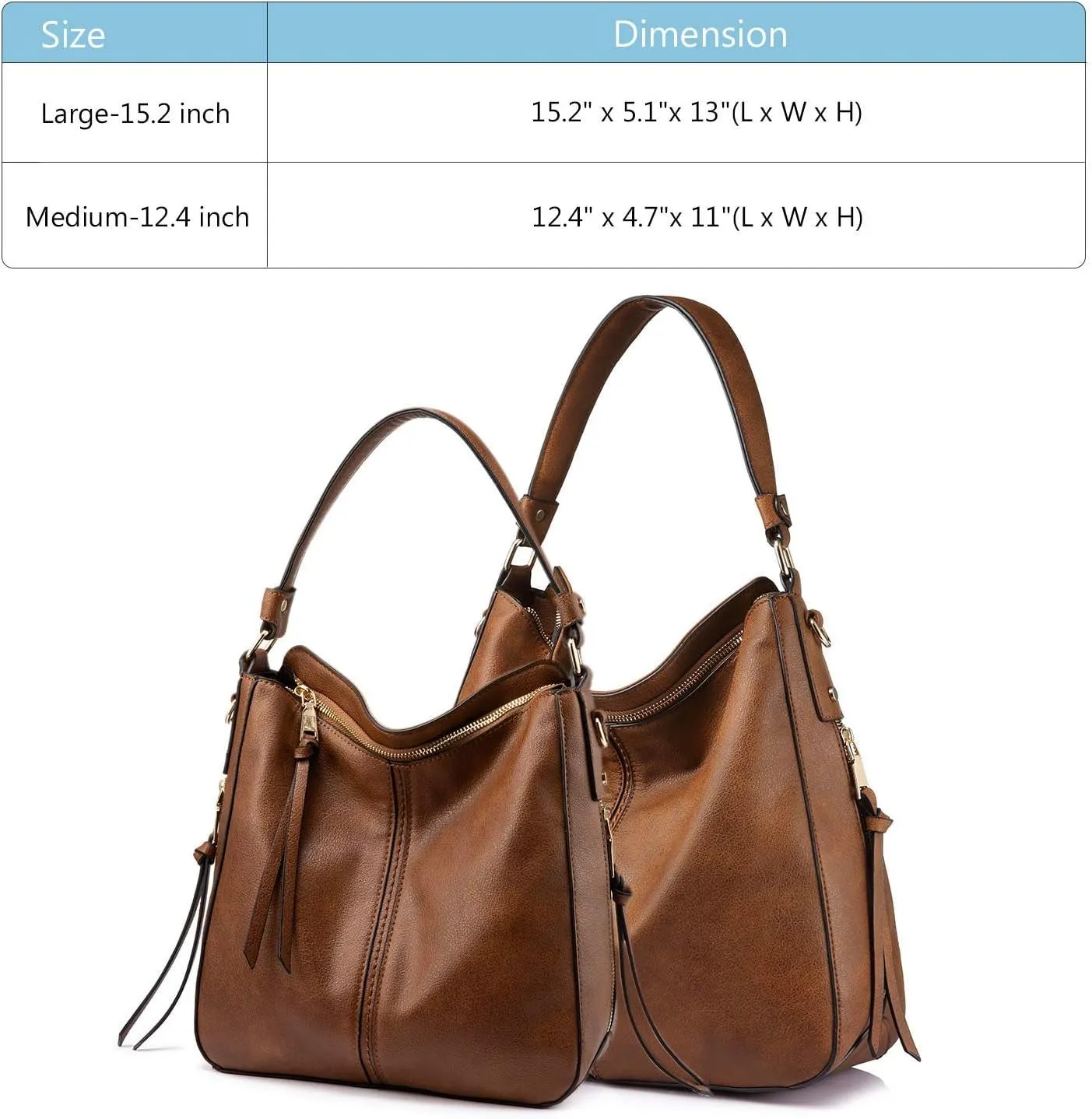 Faux Leather Handbags for Women, Large Designer Hobo bag Bucket