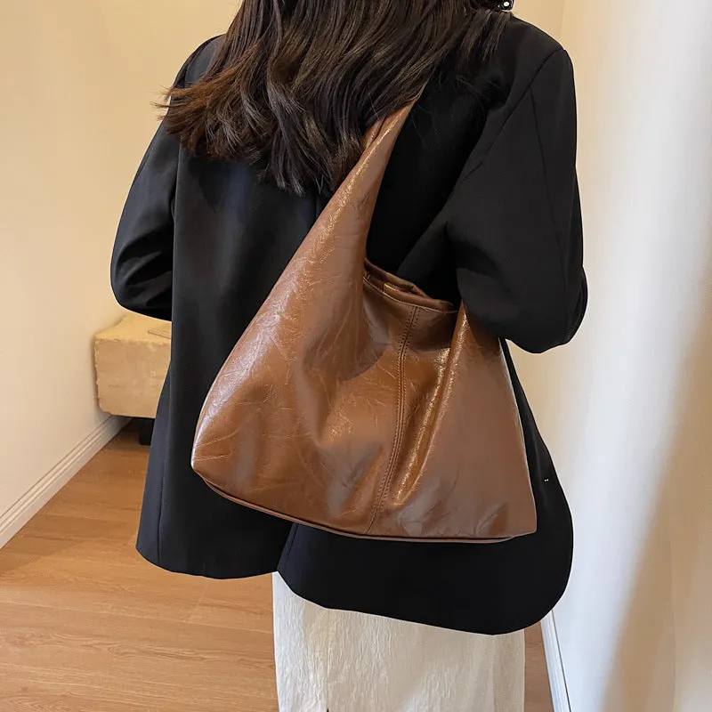 Felicia™ | Leather Hobo-Style Shoulder Bag