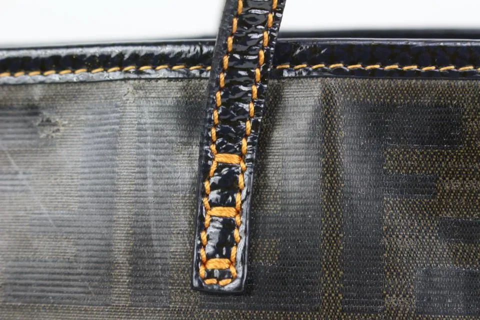 Fendi Brown Monogram FF Zucca Roll Tote Shopper Bag 44f89