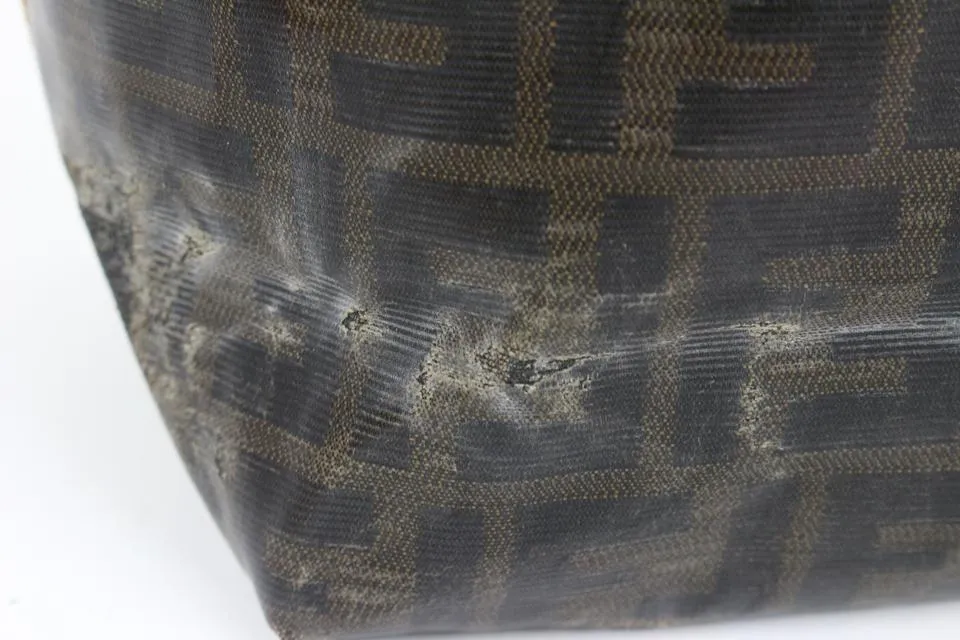Fendi Brown Monogram FF Zucca Roll Tote Shopper Bag 44f89