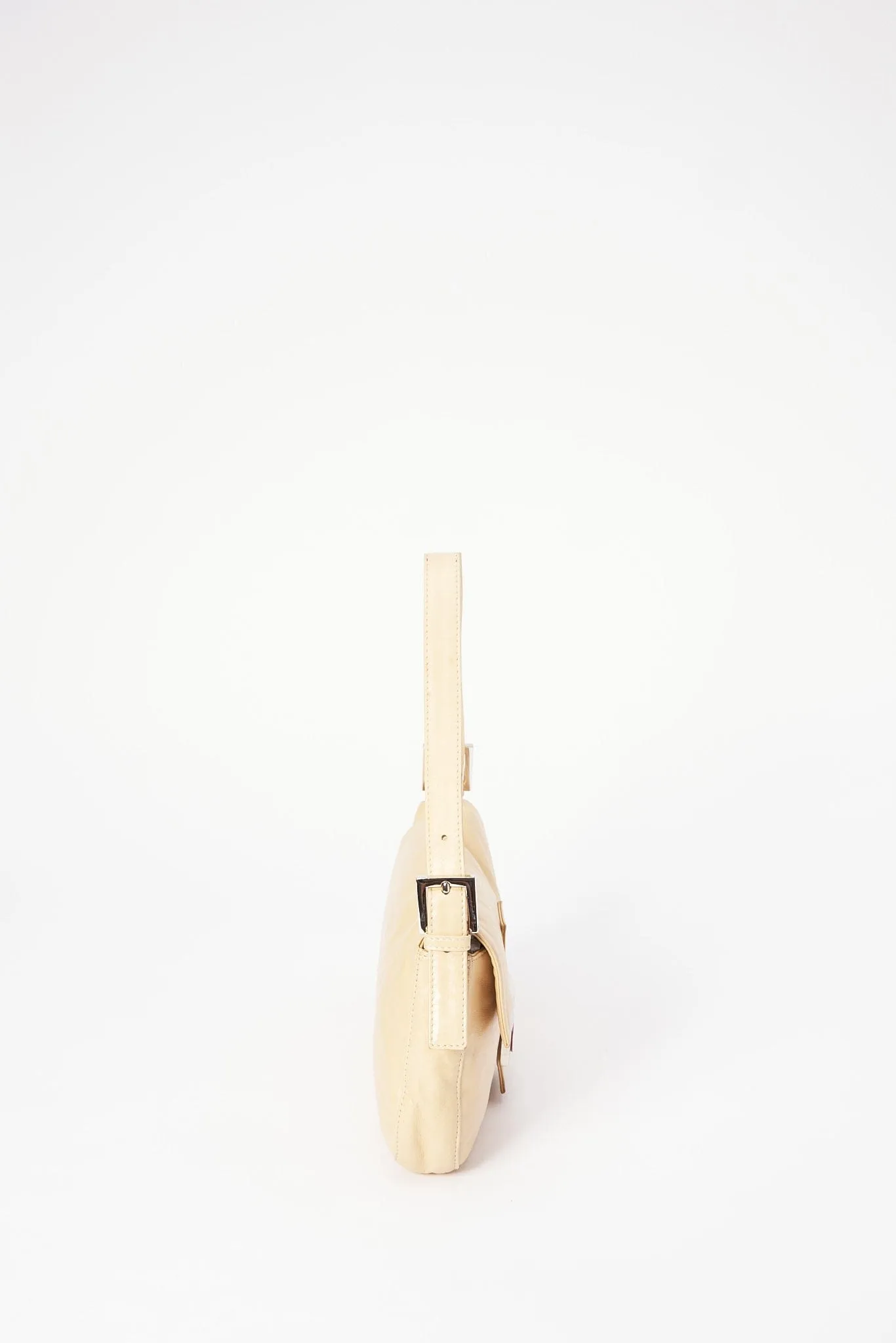 Fendi Cream Leather Baguette Bag