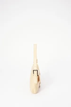 Fendi Cream Leather Baguette Bag