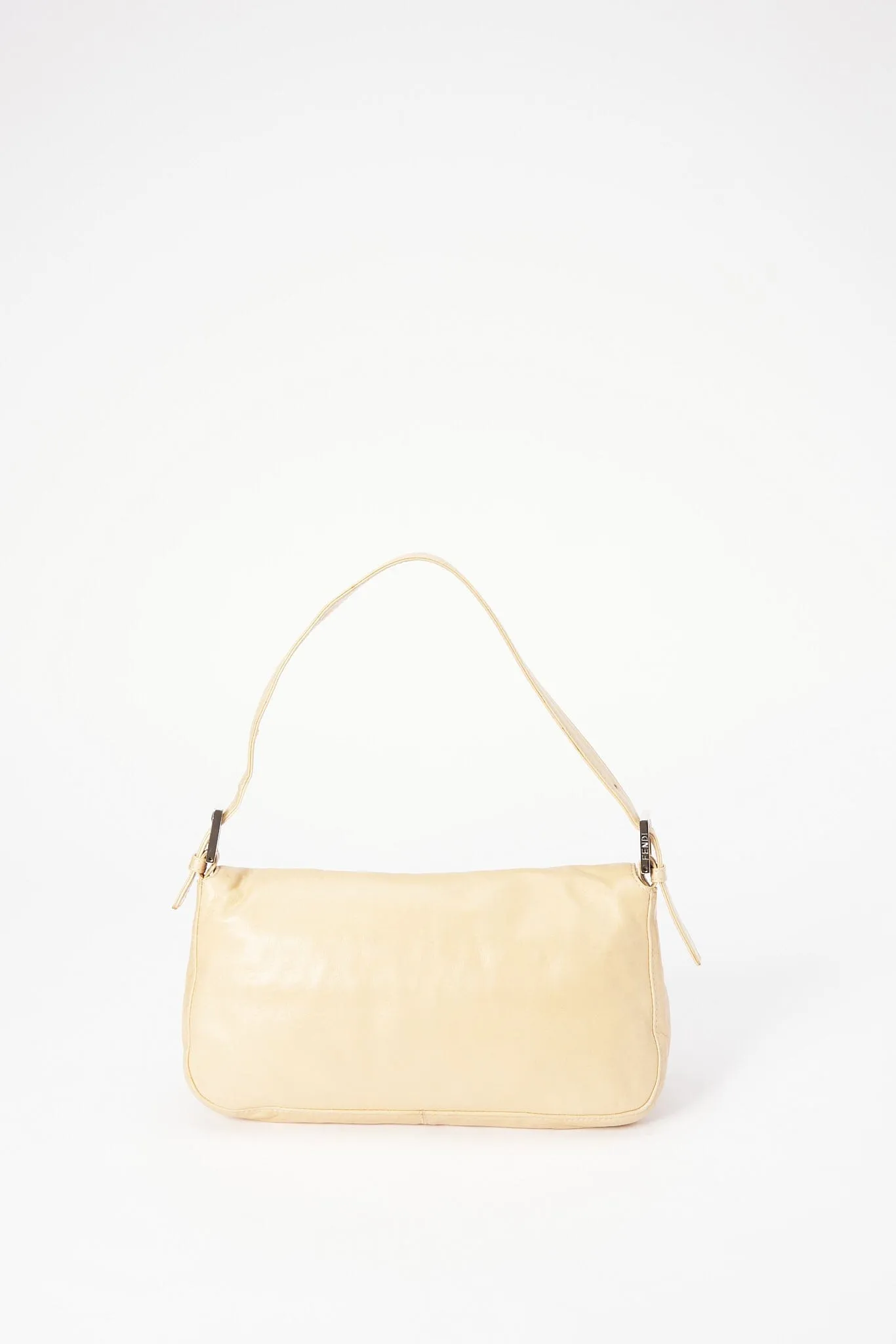 Fendi Cream Leather Baguette Bag