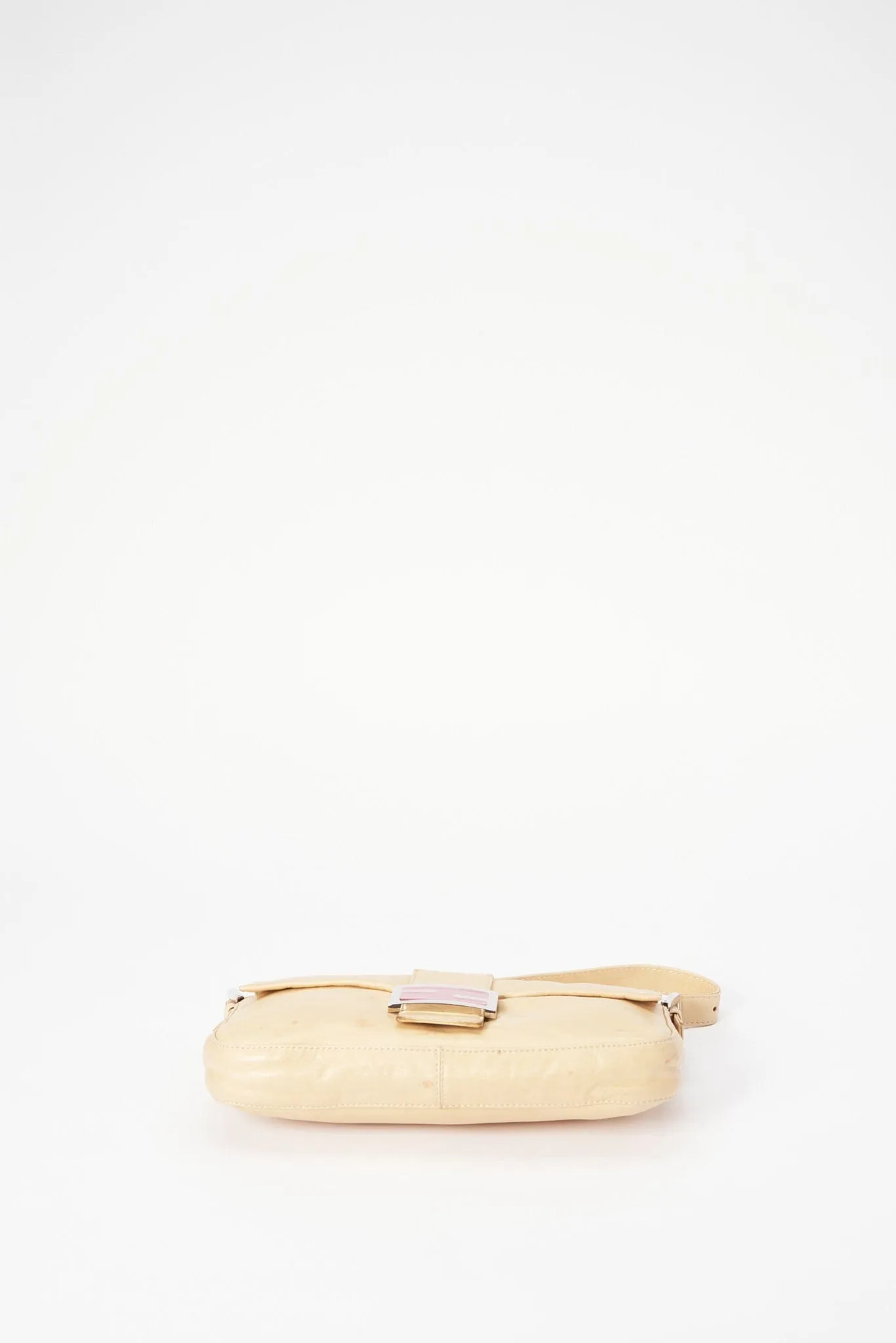 Fendi Cream Leather Baguette Bag