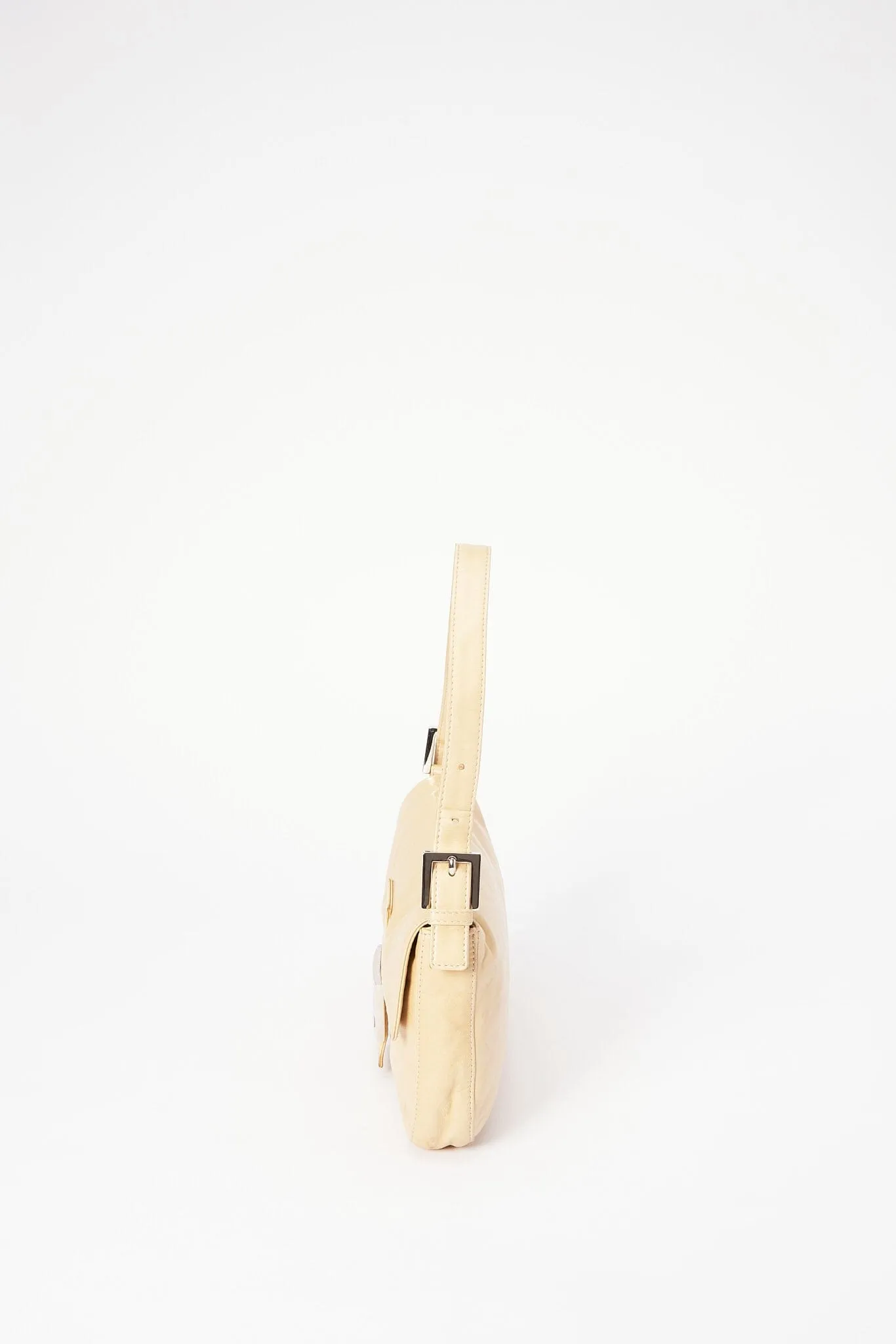 Fendi Cream Leather Baguette Bag