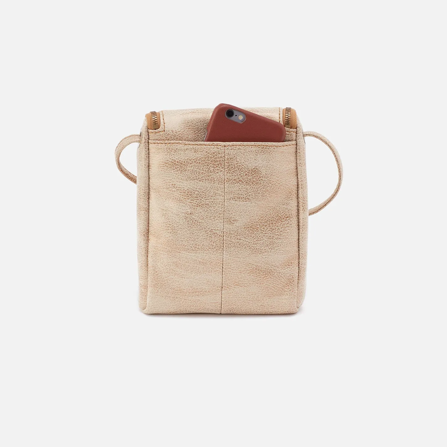Fern Crossbody In Metallic Leather - Gold Leaf