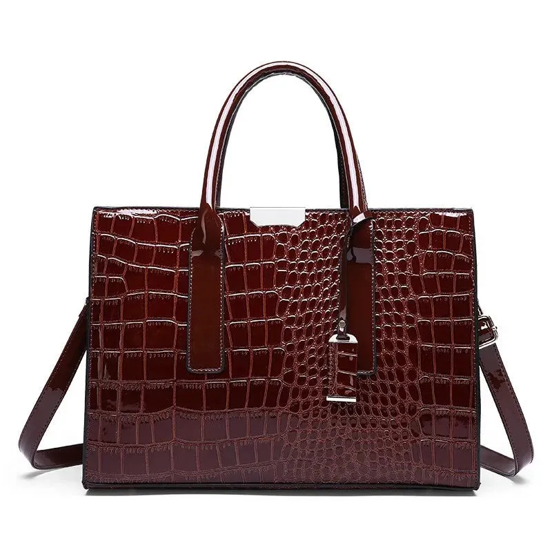 Fiorenza™ - Luxury Crocodile Pattern Tote Bag