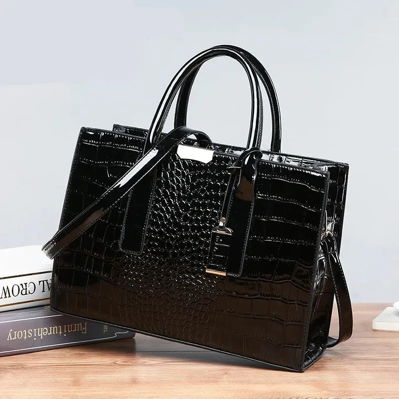 Fiorenza™ - Luxury Crocodile Pattern Tote Bag
