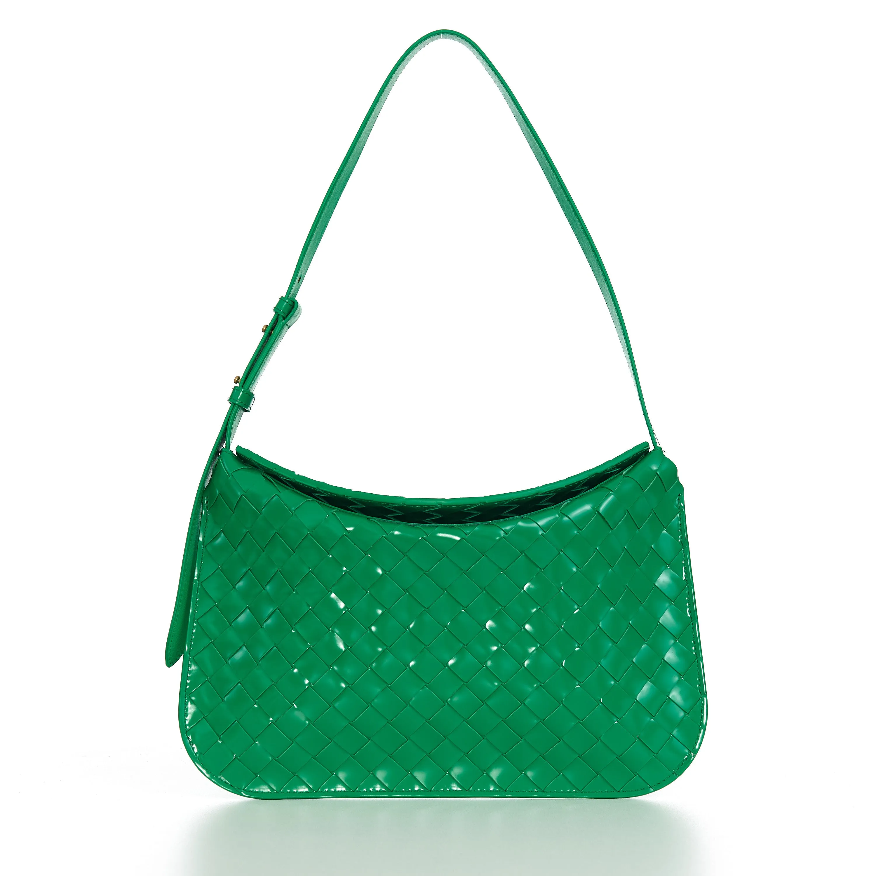 FLAP Bag In Bottega Green Brushed Leather