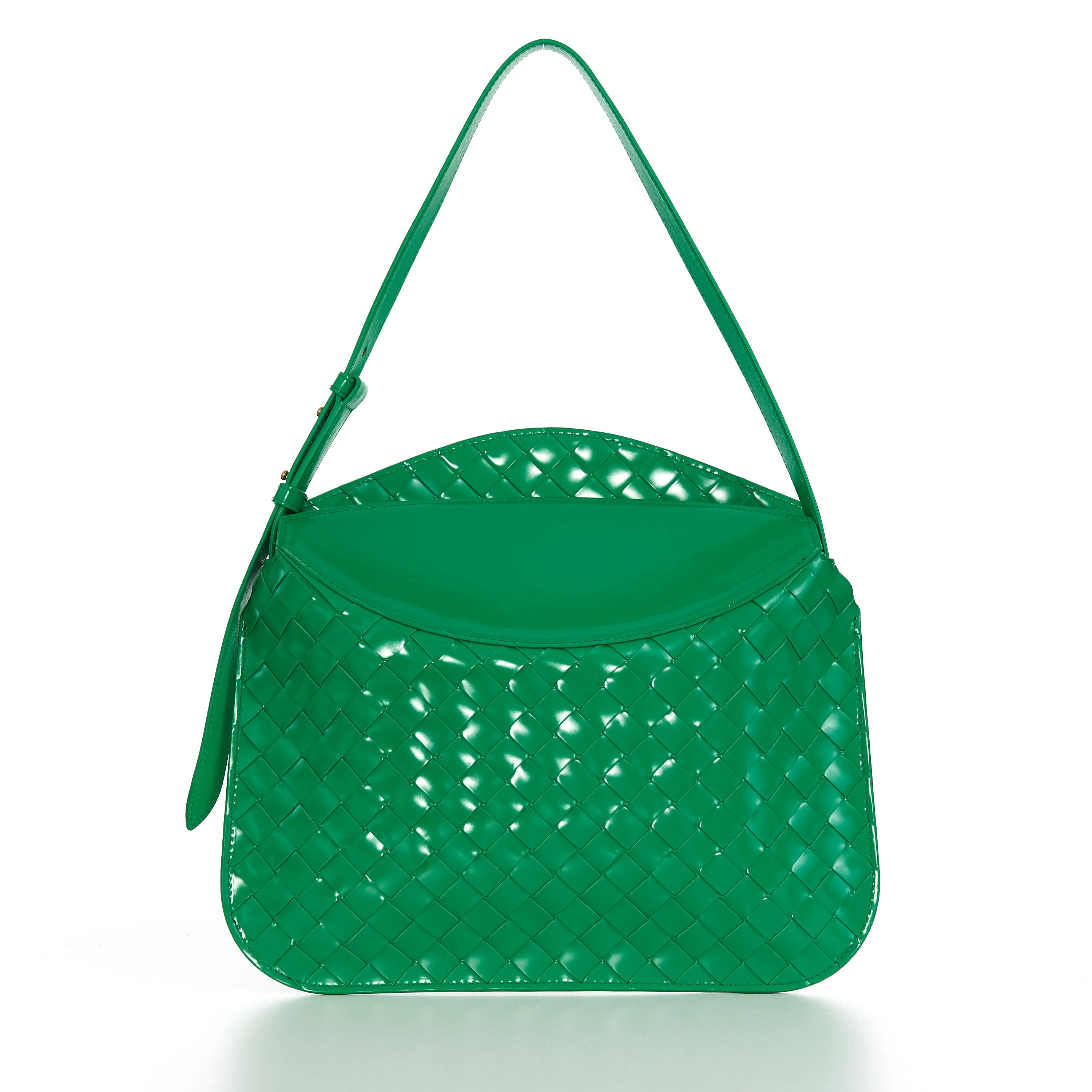 FLAP Bag In Bottega Green Brushed Leather