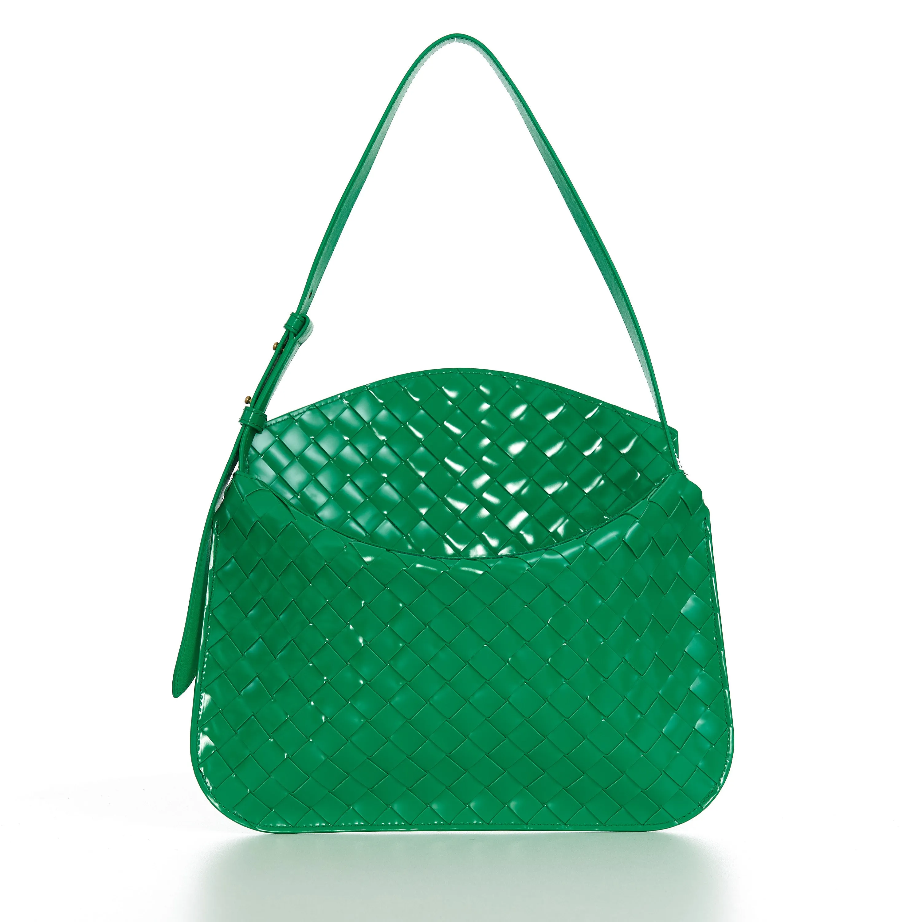 FLAP Bag In Bottega Green Brushed Leather