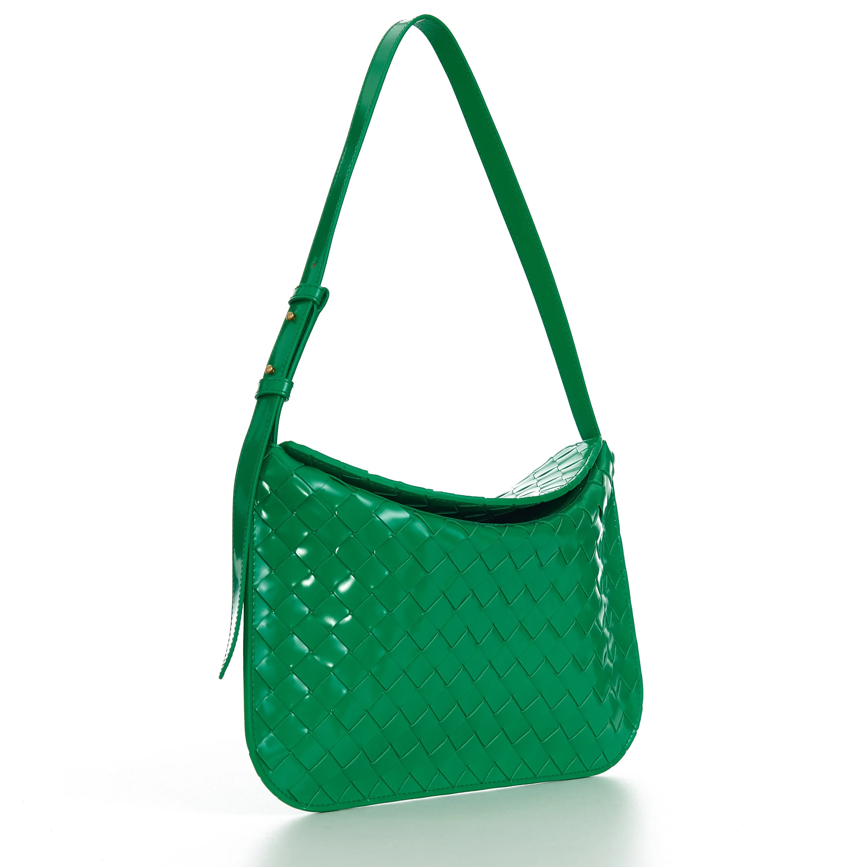FLAP Bag In Bottega Green Brushed Leather