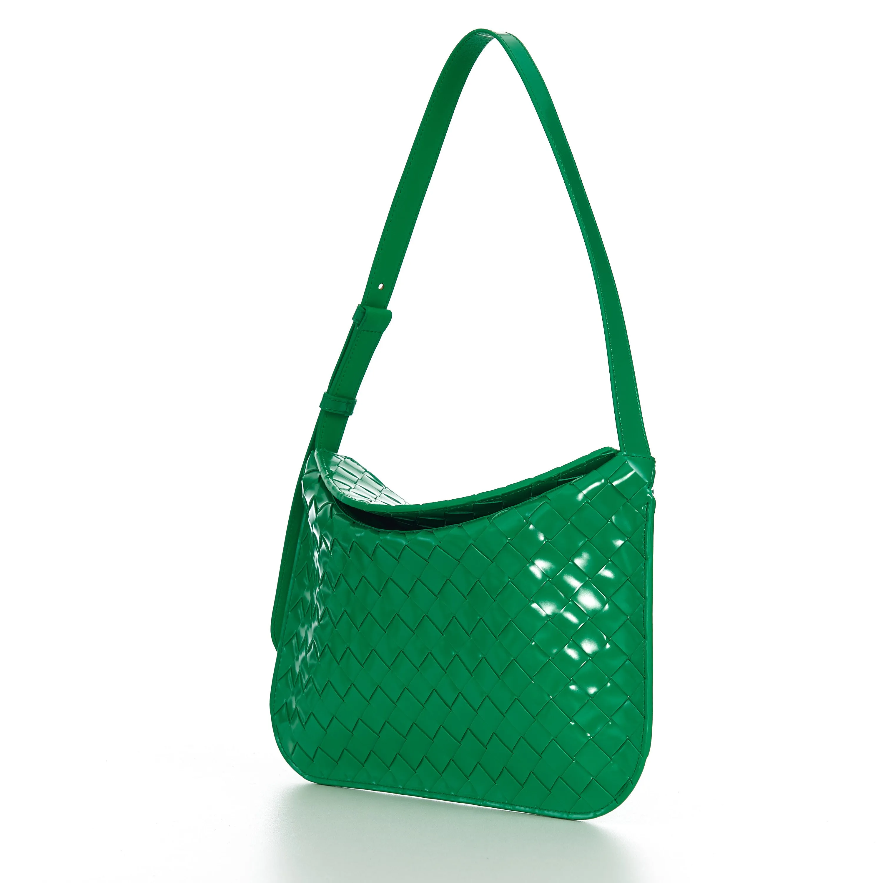 FLAP Bag In Bottega Green Brushed Leather