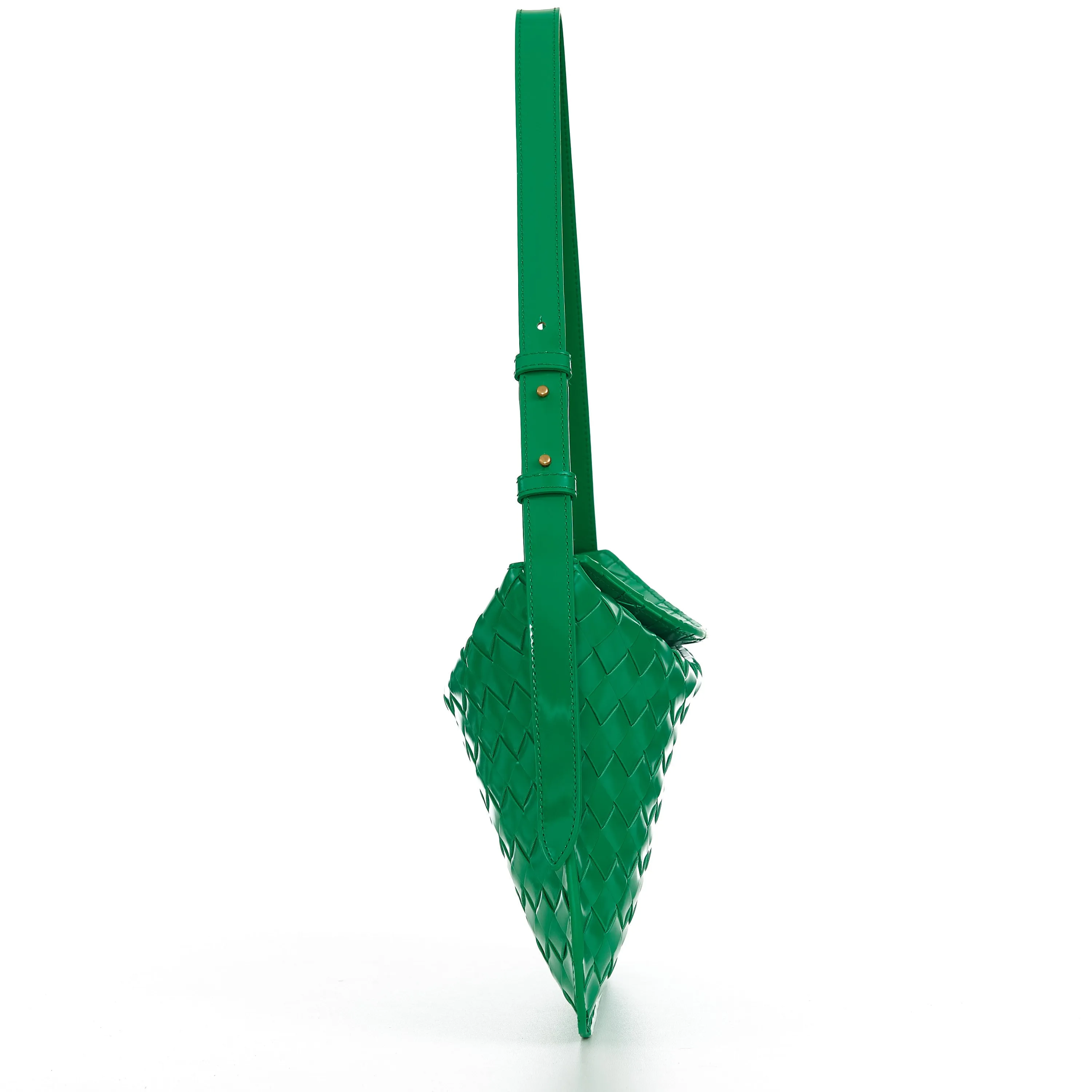 FLAP Bag In Bottega Green Brushed Leather