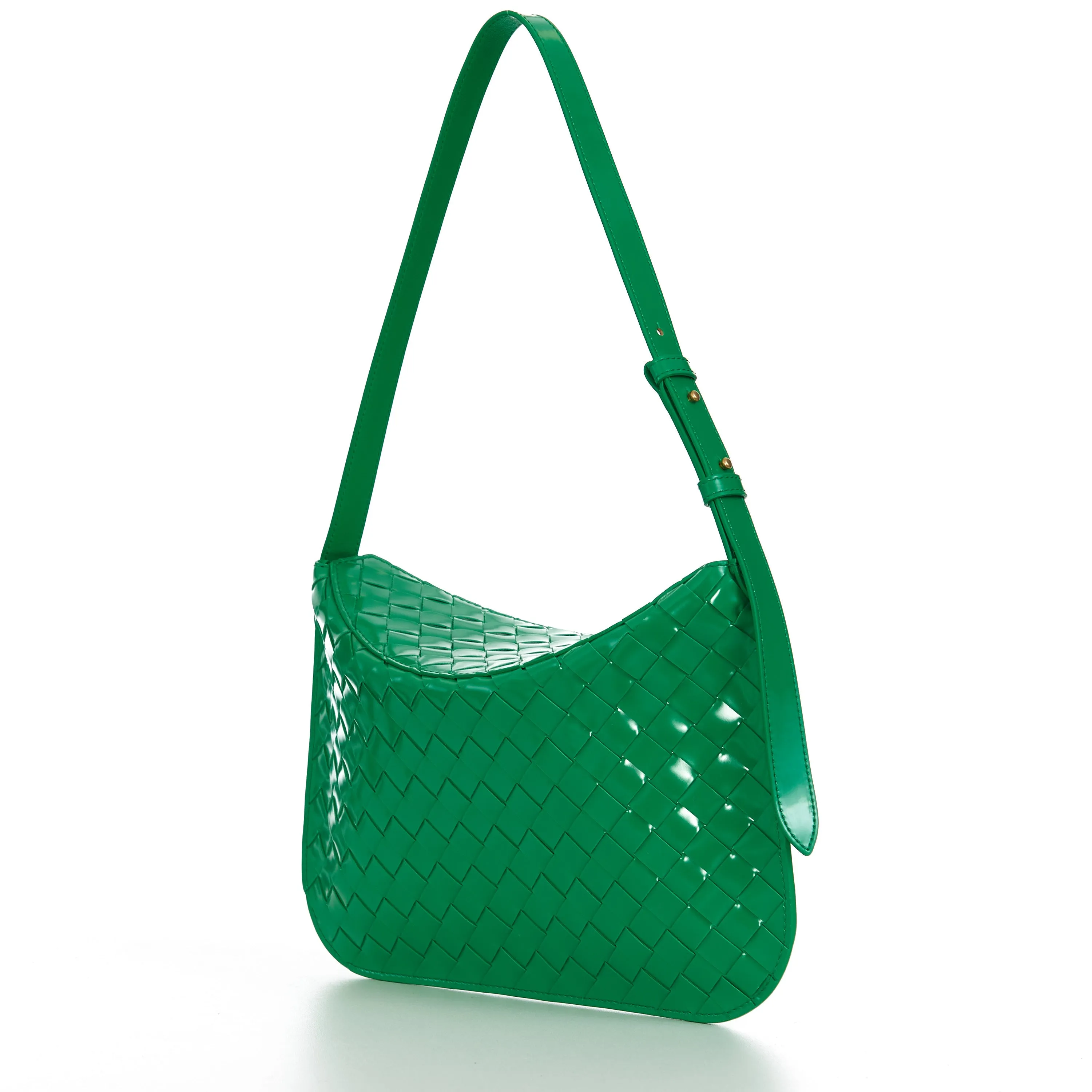 FLAP Bag In Bottega Green Brushed Leather