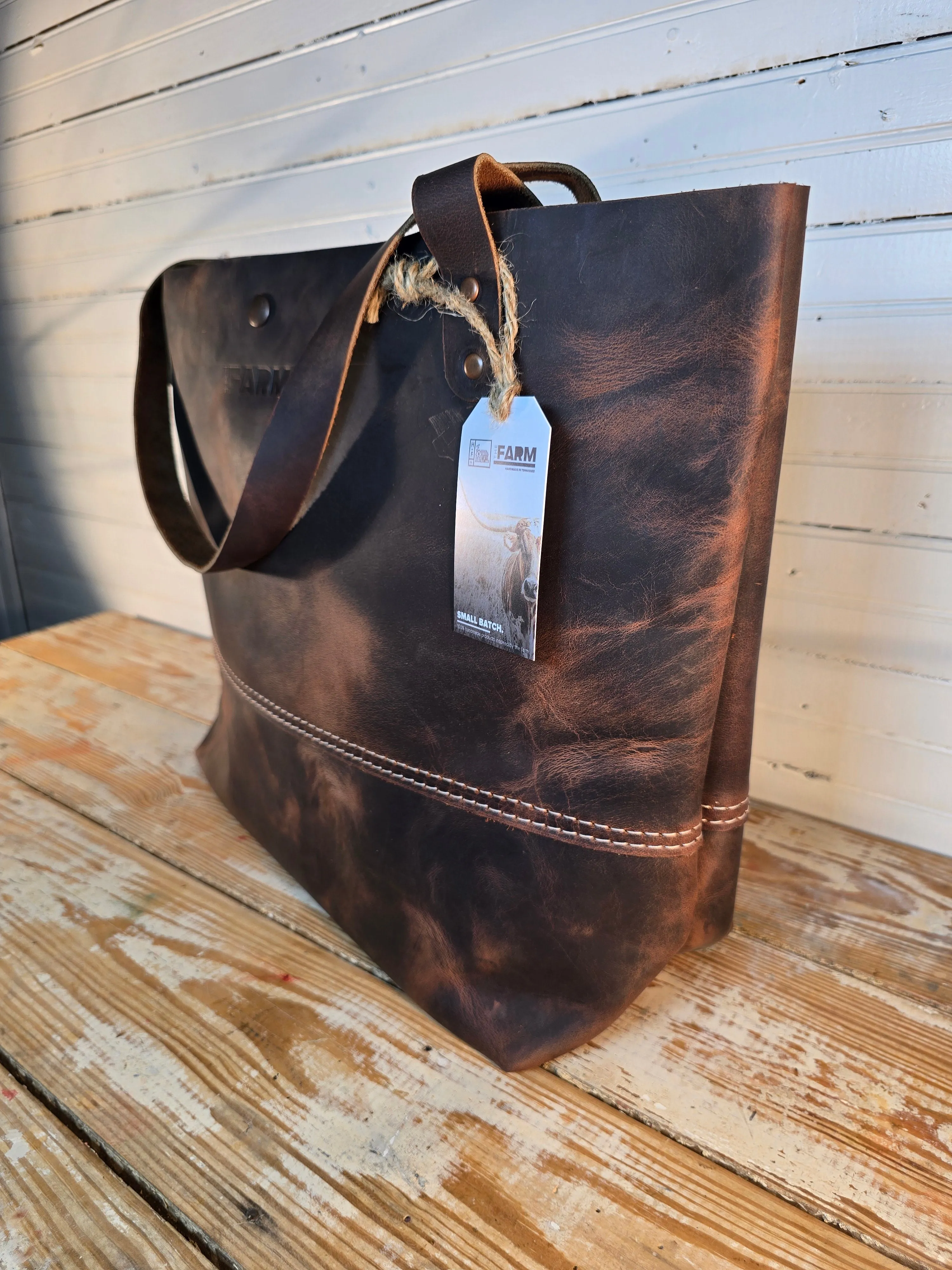 Flathead Leather Tote - Large