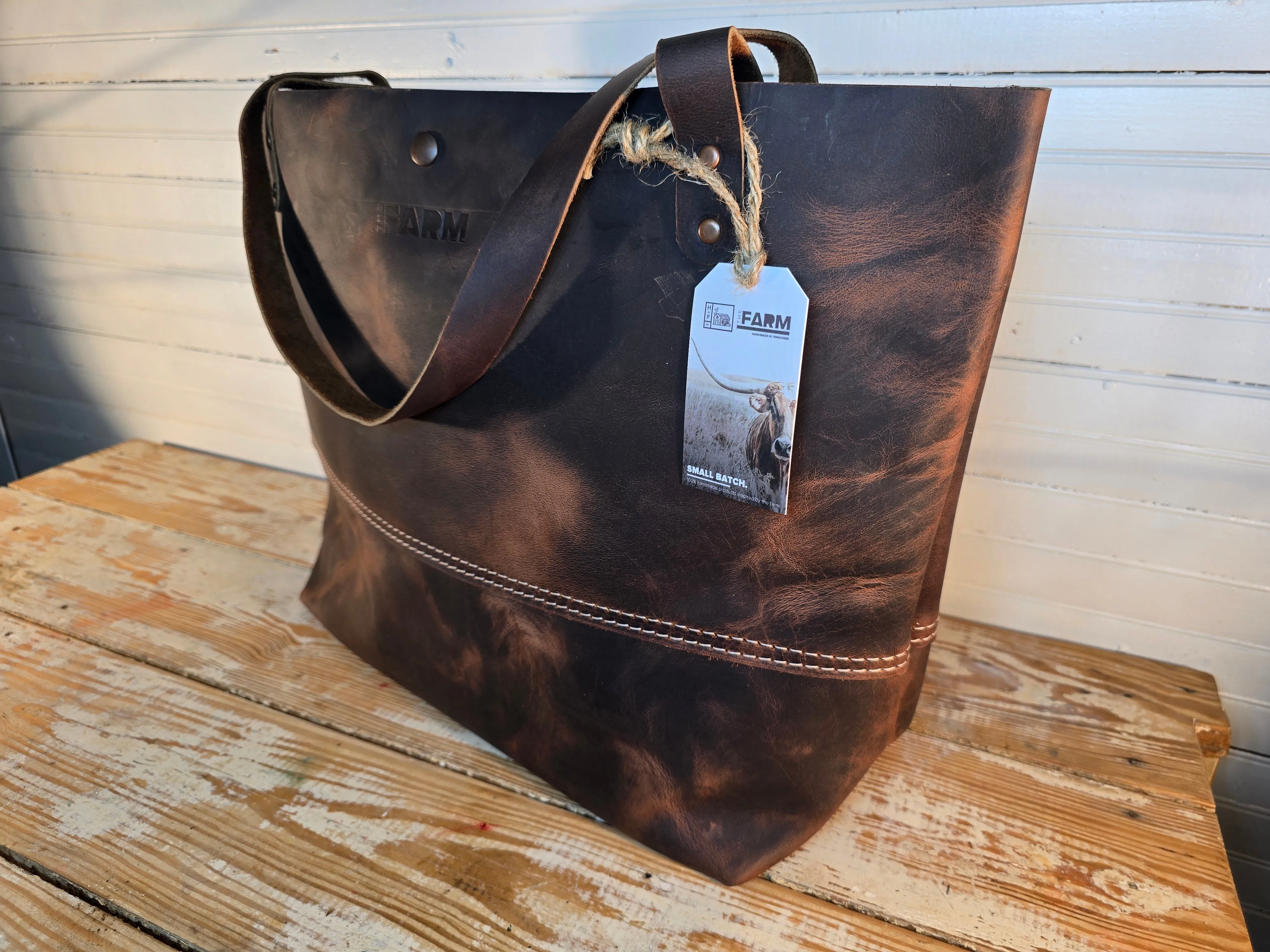 Flathead Leather Tote - Large