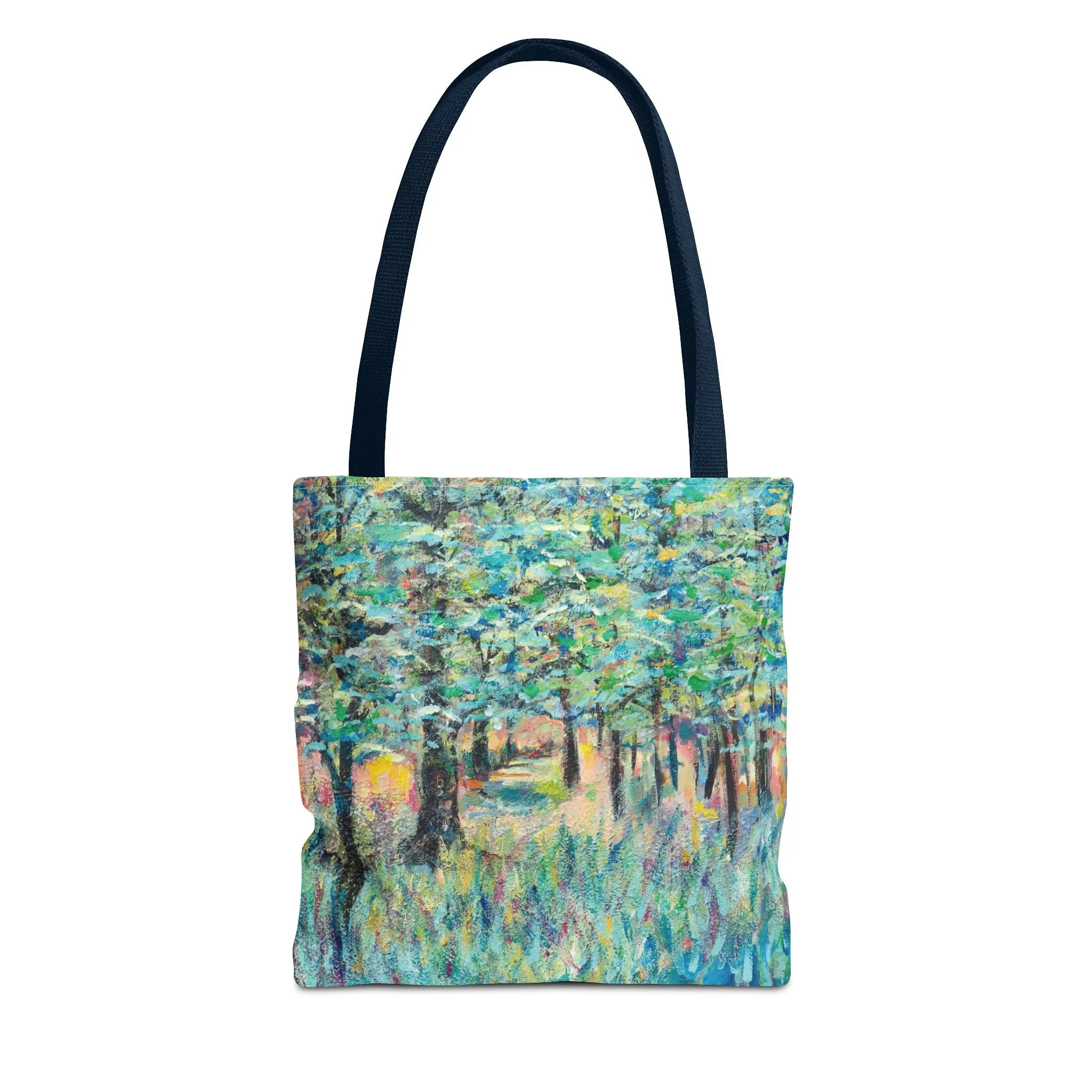Forest Tree Landscape Art Tote Bag Canvas Shopping Bag - Field of Trees 1 - Leslie Karpinski