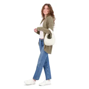 Fred Segal Rounded Soft Hobo Bag in Smooth Nappa Leather NAP