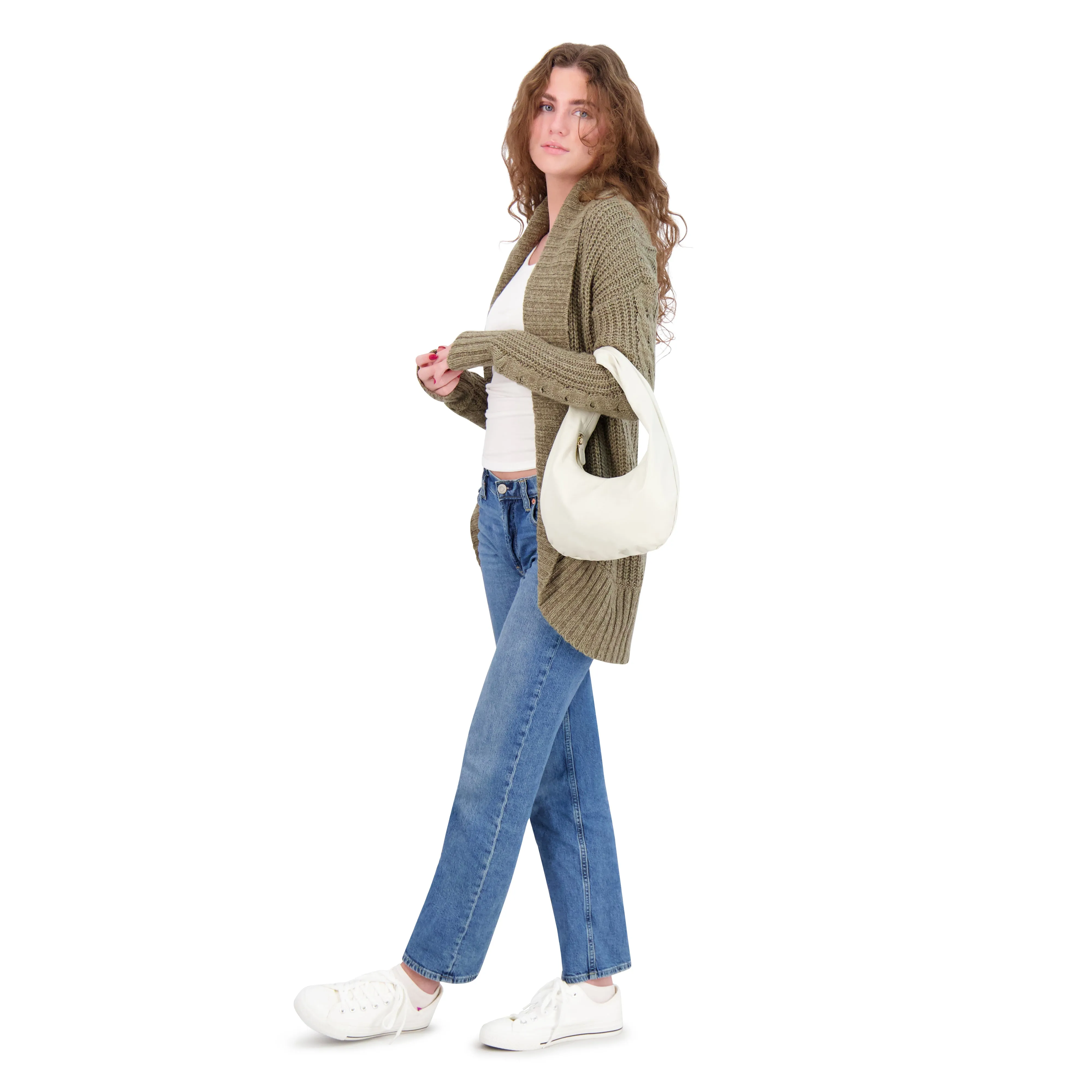 Fred Segal Rounded Soft Hobo Bag in Smooth Nappa Leather NAP