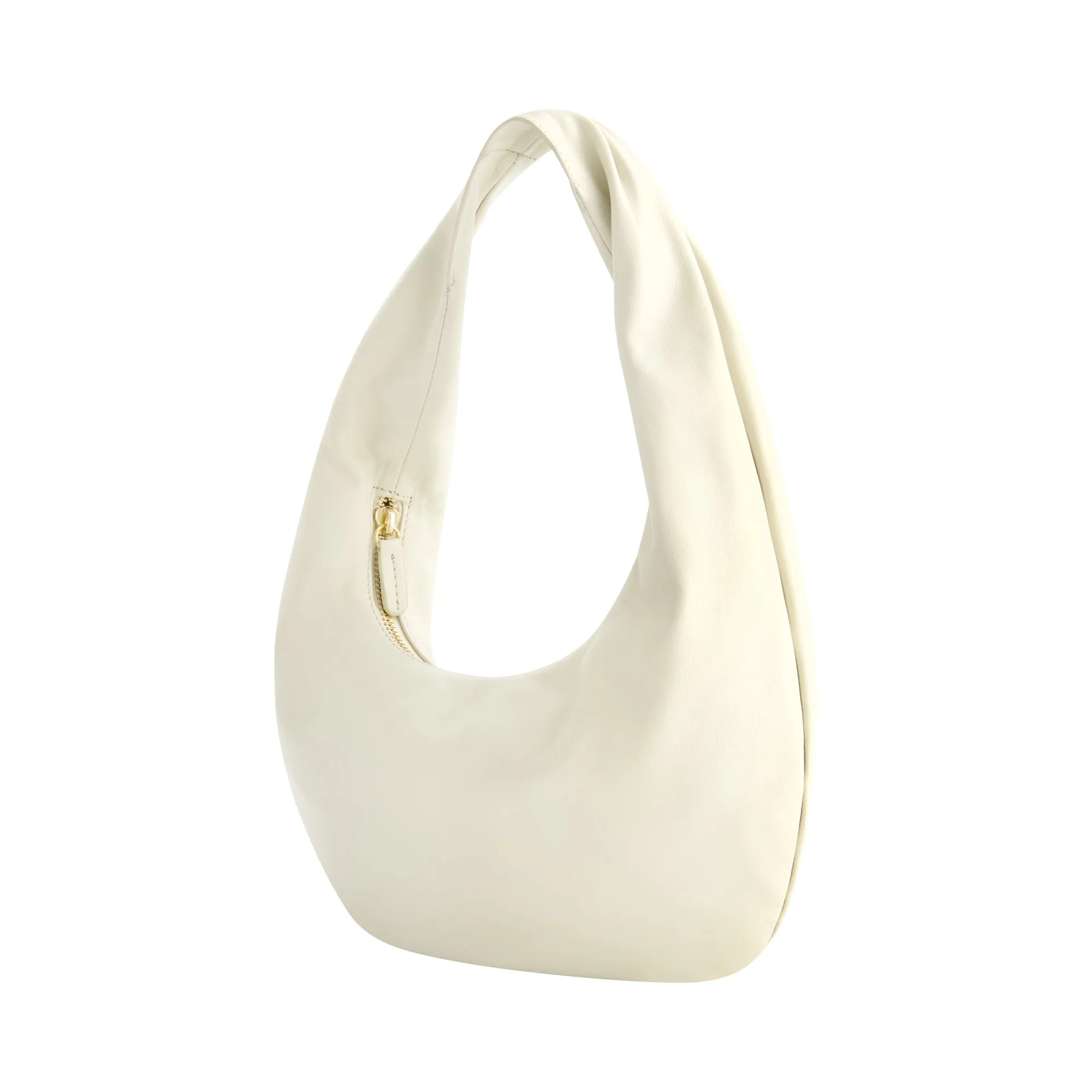 Fred Segal Rounded Soft Hobo Bag in Smooth Nappa Leather NAP