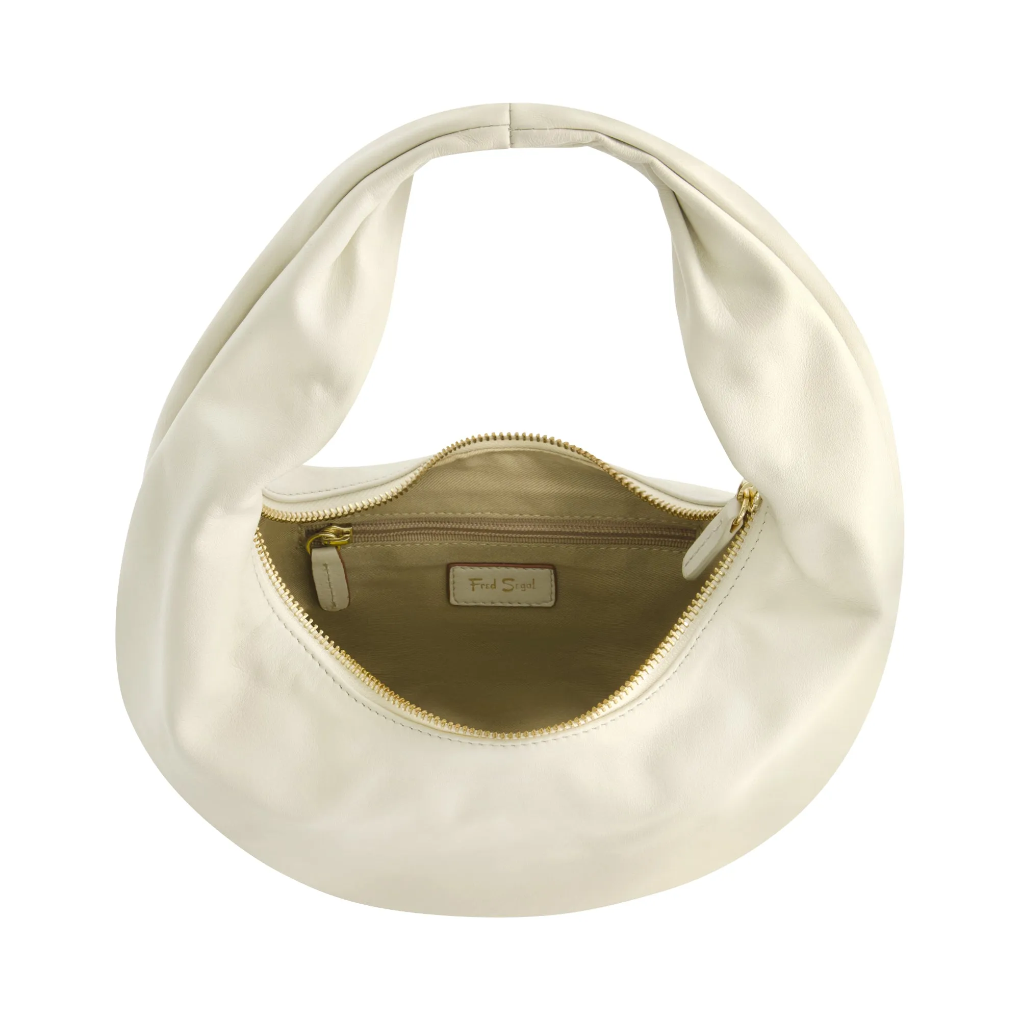 Fred Segal Rounded Soft Hobo Bag in Smooth Nappa Leather NAP