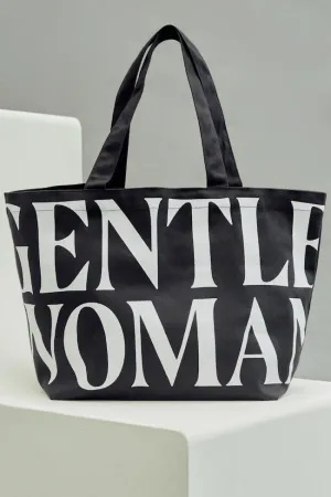 GENTLEWOMAN Canvas Tote Bag: Black