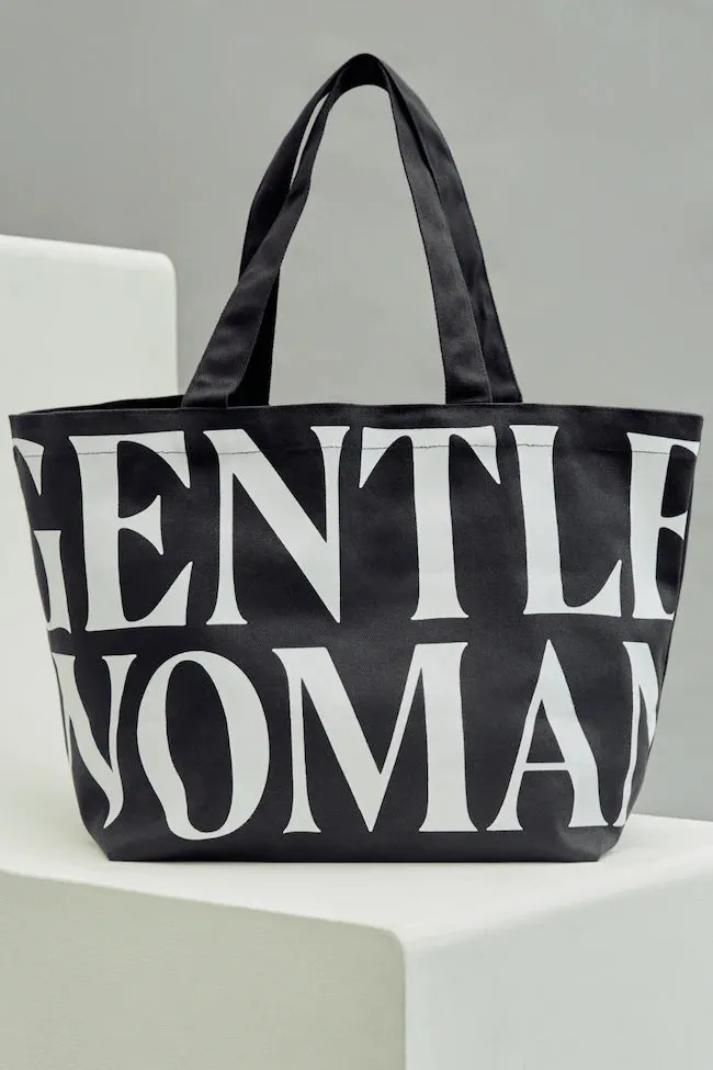 GENTLEWOMAN Canvas Tote Bag: Black