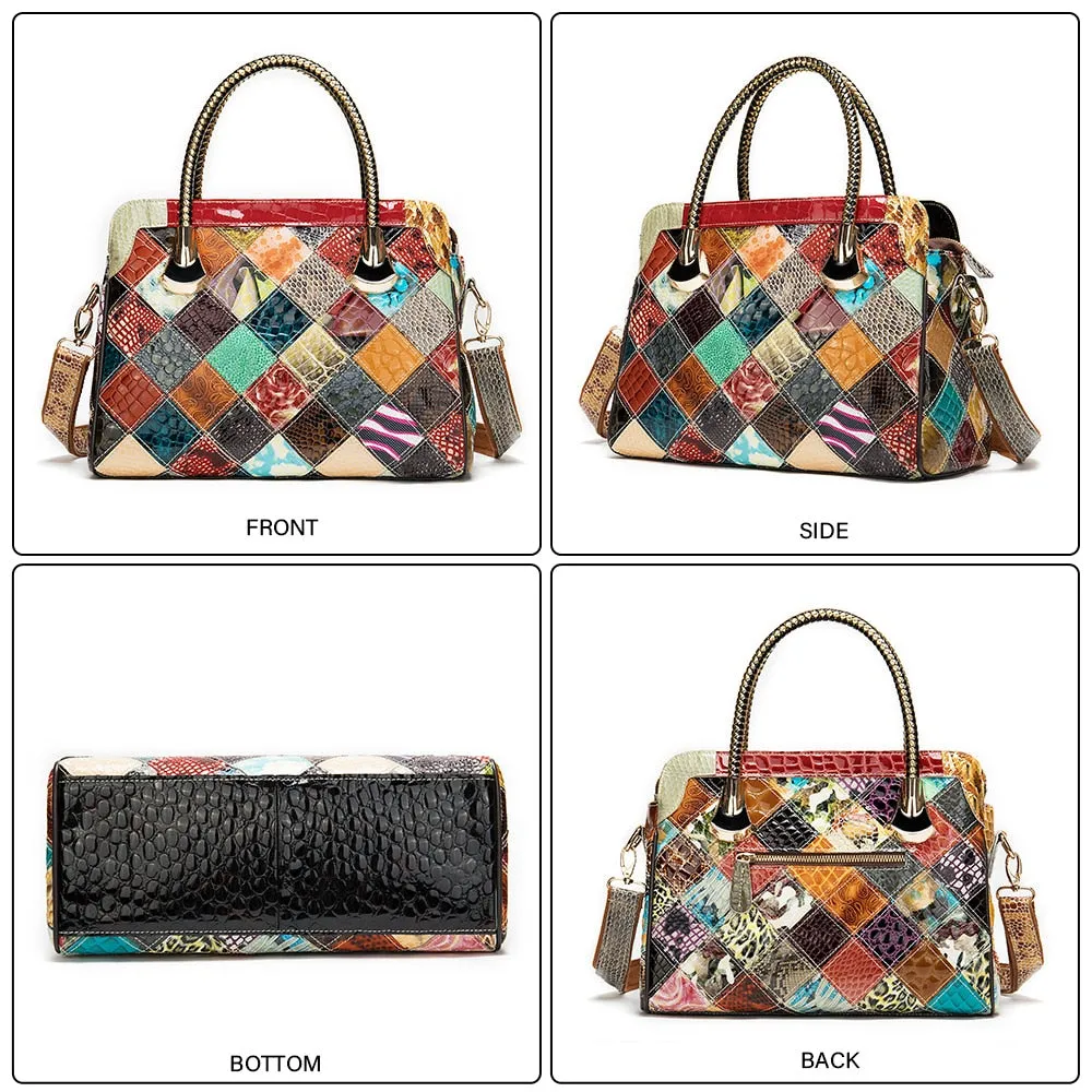 Genuine Leather Women's Shoulder Bag Handbag Tote