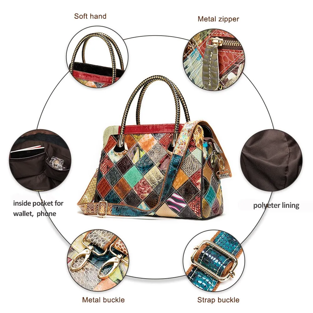 Genuine Leather Women's Shoulder Bag Handbag Tote