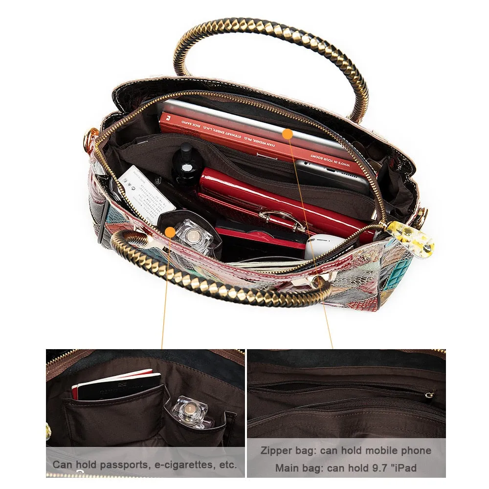 Genuine Leather Women's Shoulder Bag Handbag Tote