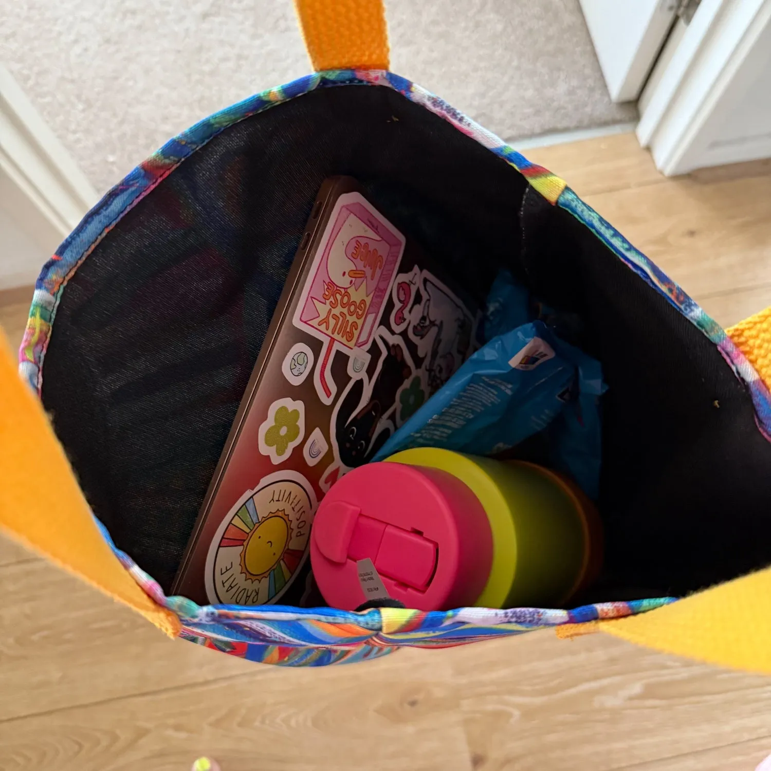 Geometric Rainbow Tote Bag