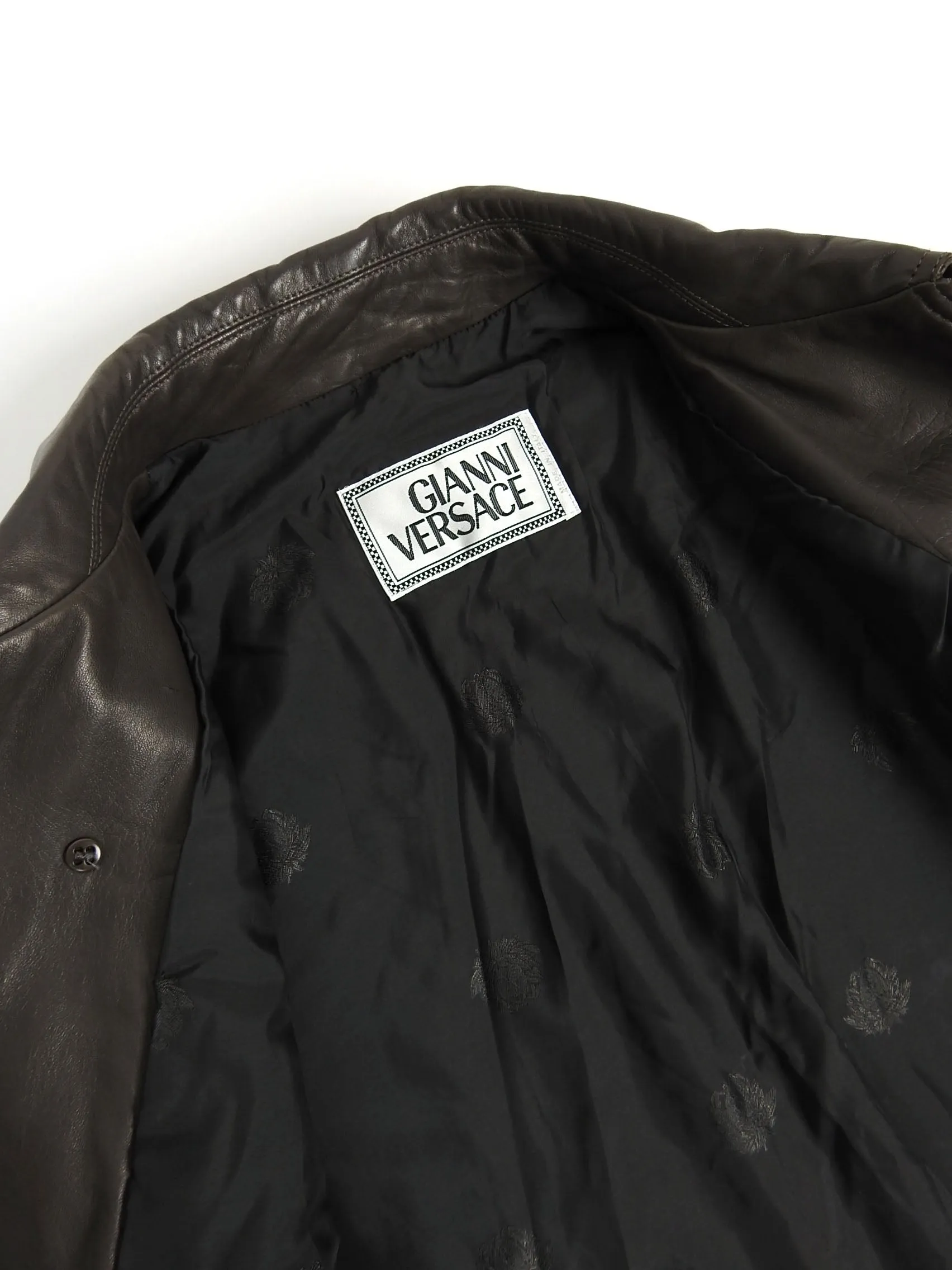 Gianni Versace Vintage Leather Jacket Size