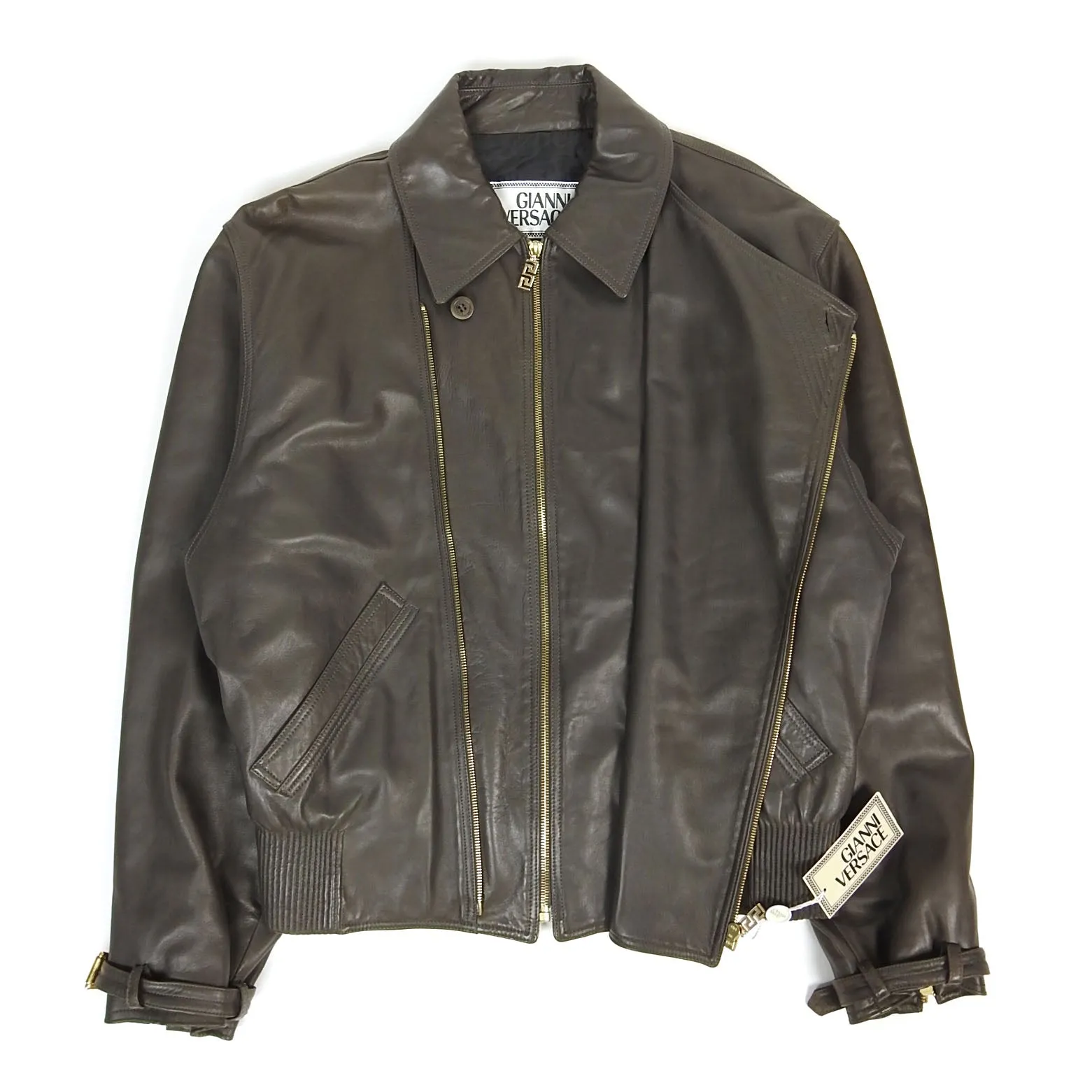 Gianni Versace Vintage Leather Jacket Size