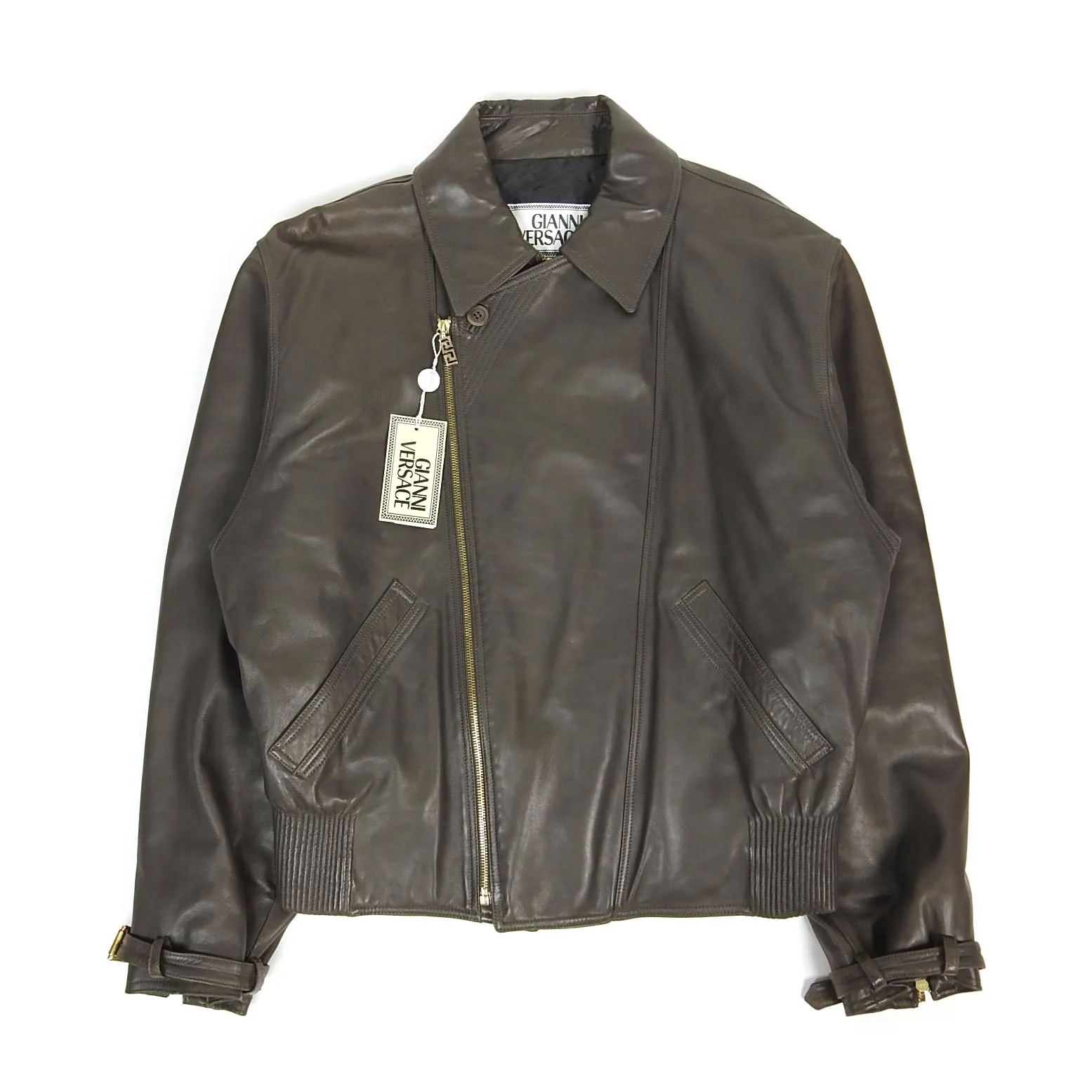Gianni Versace Vintage Leather Jacket Size