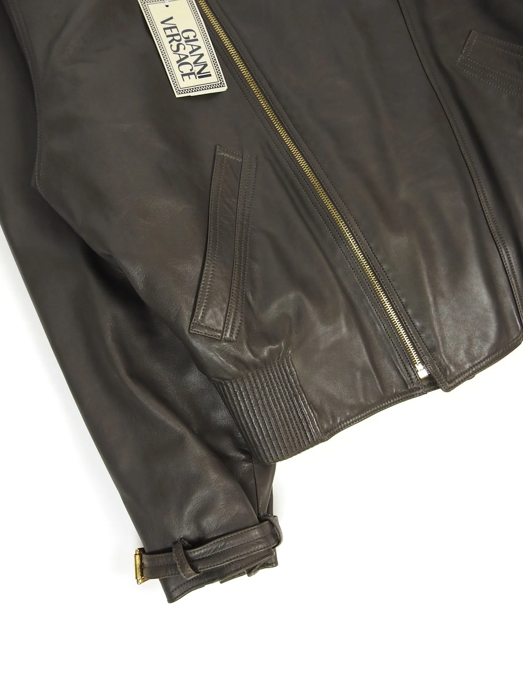 Gianni Versace Vintage Leather Jacket Size