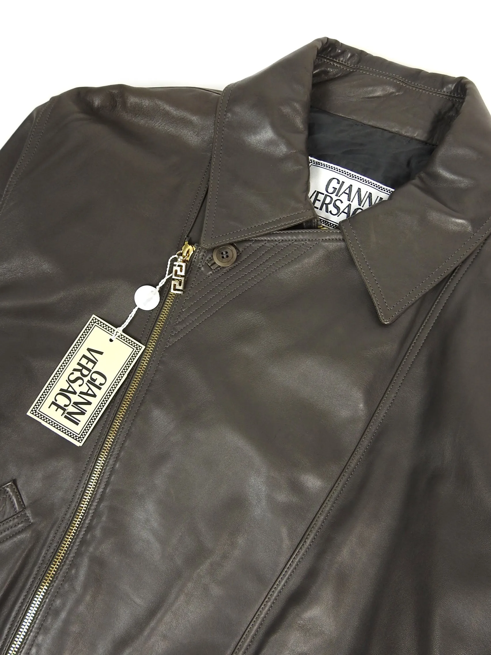 Gianni Versace Vintage Leather Jacket Size
