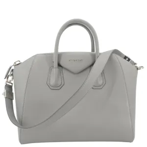GIVENCHY Antigona Leather Shoulder Bag Gray