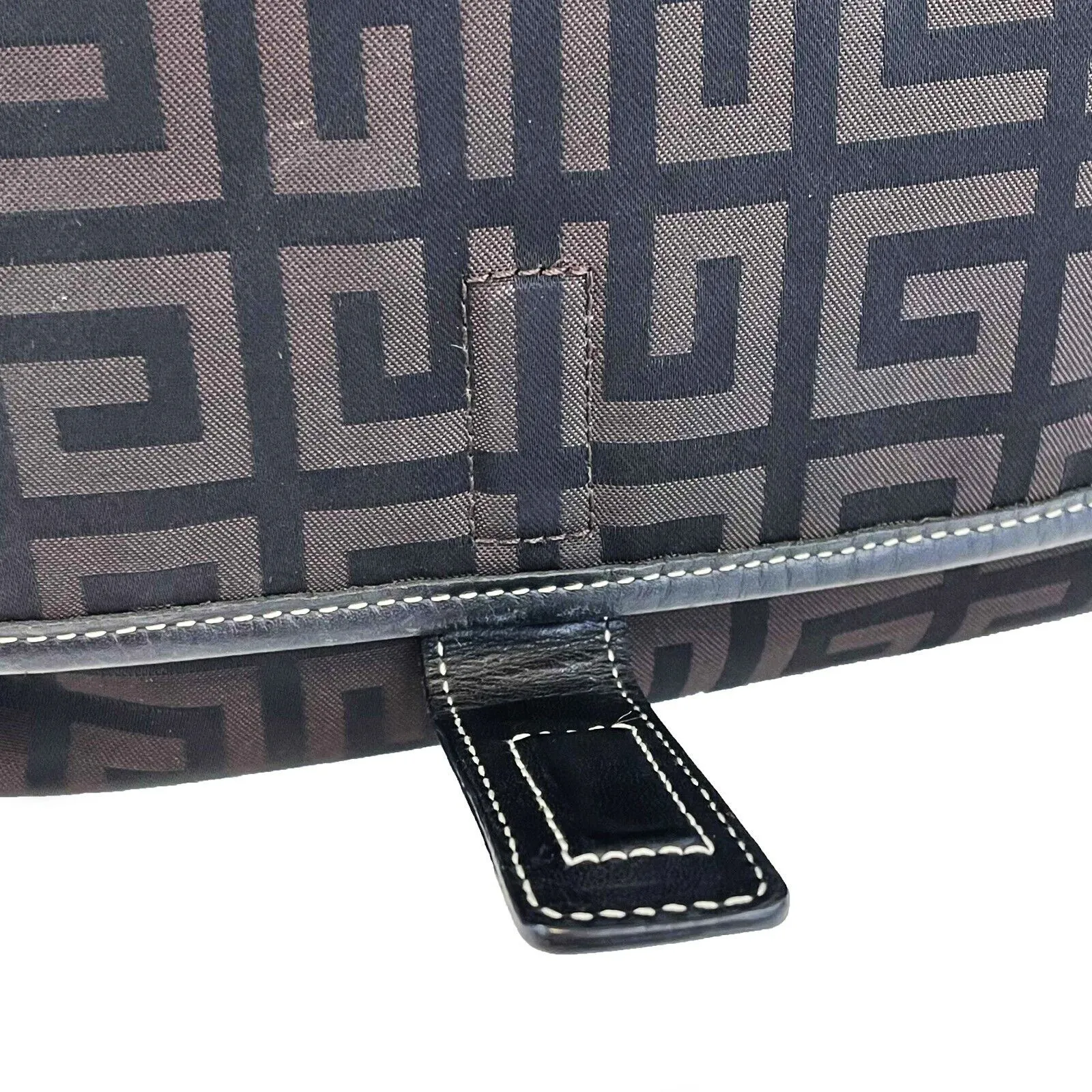 Givenchy - Black Brown Signature GG Monogram Nylon Flap - Shoulder Bag